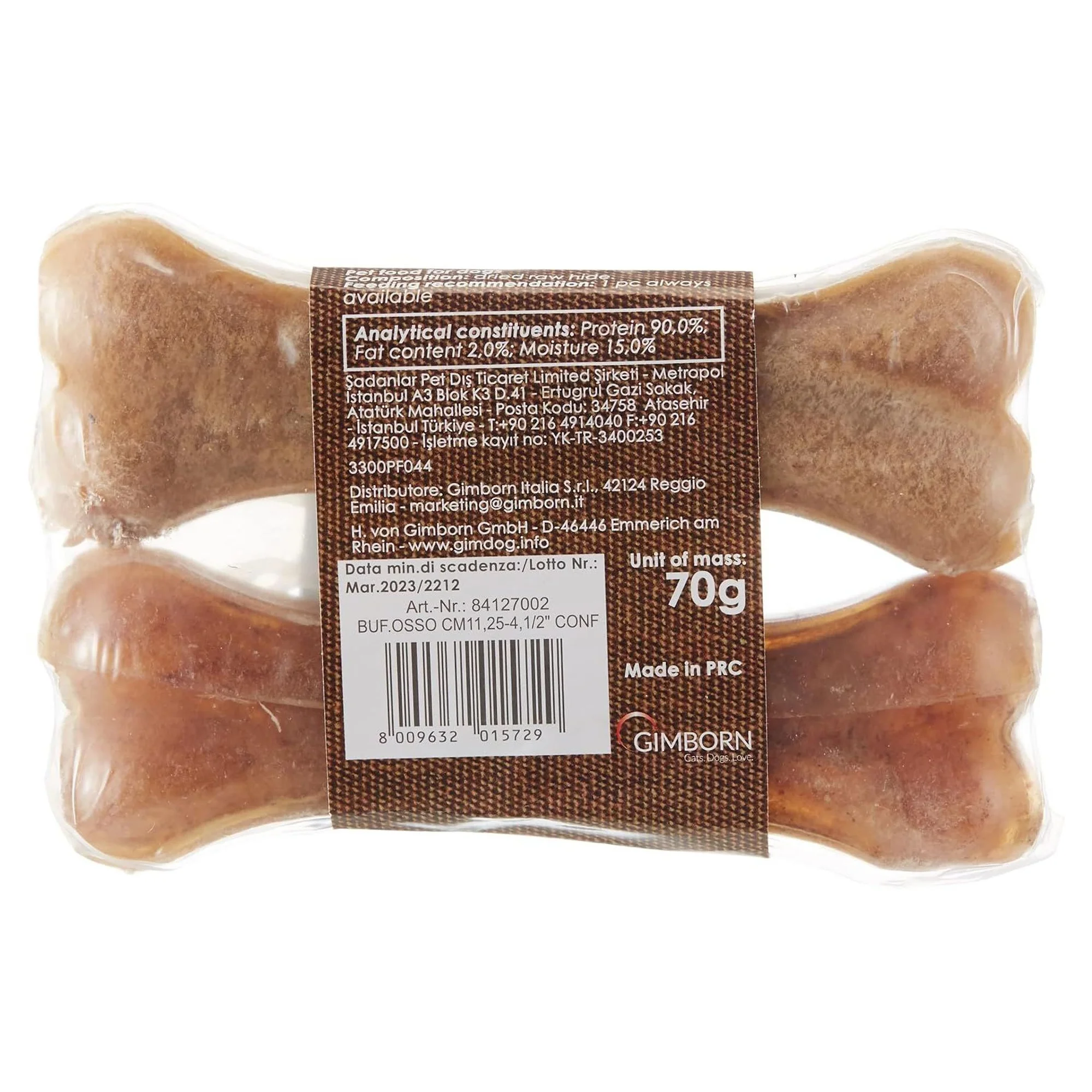 GimDog Mordimi Press Kemik 14 CM - 2li Naturel — Parçalanabilir, 75 g — Görsel 2