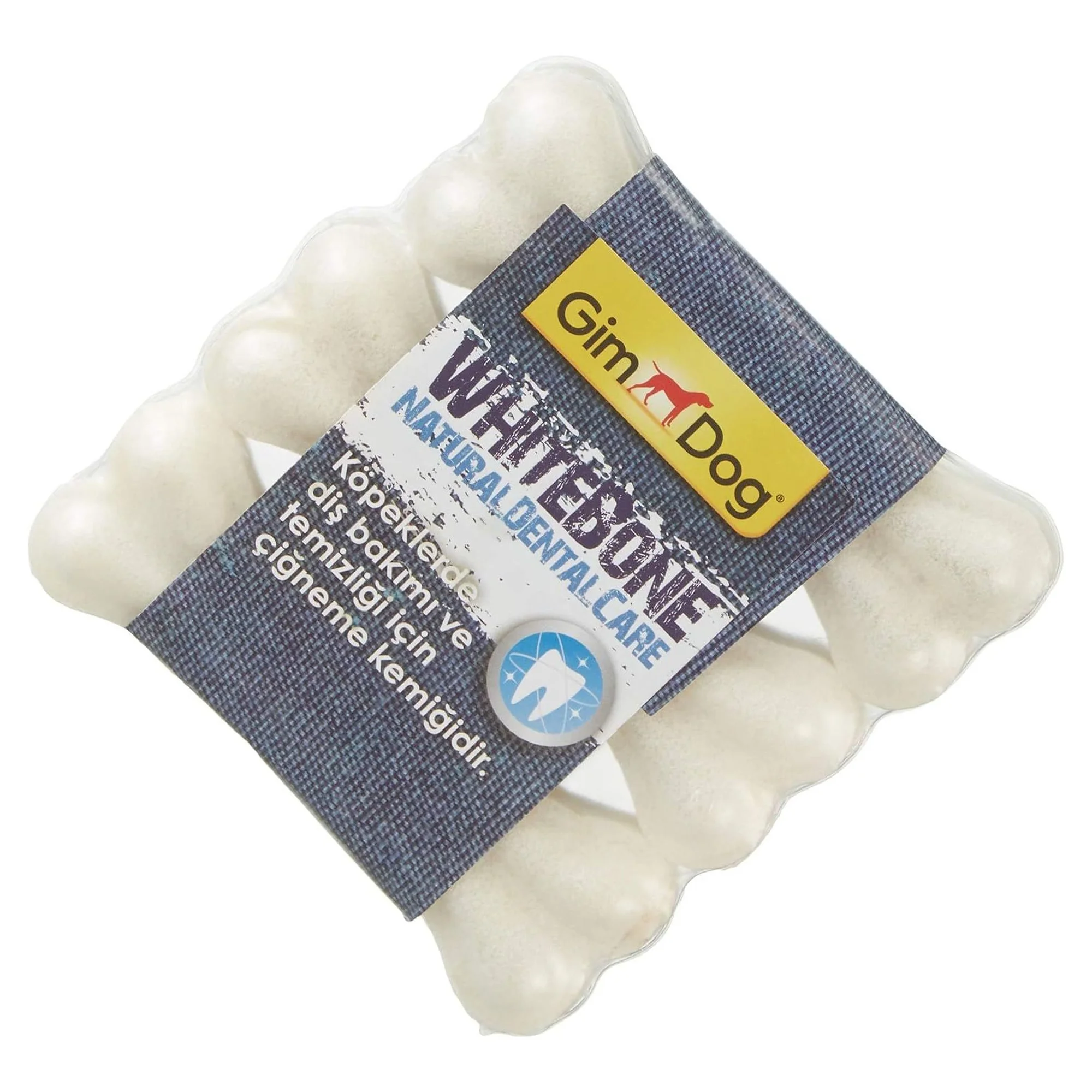 GimDog WhiteBone Natural Dental Care Press Kemik 3x8.9 CM — Atıştırmalık, 60 g — Görsel 3