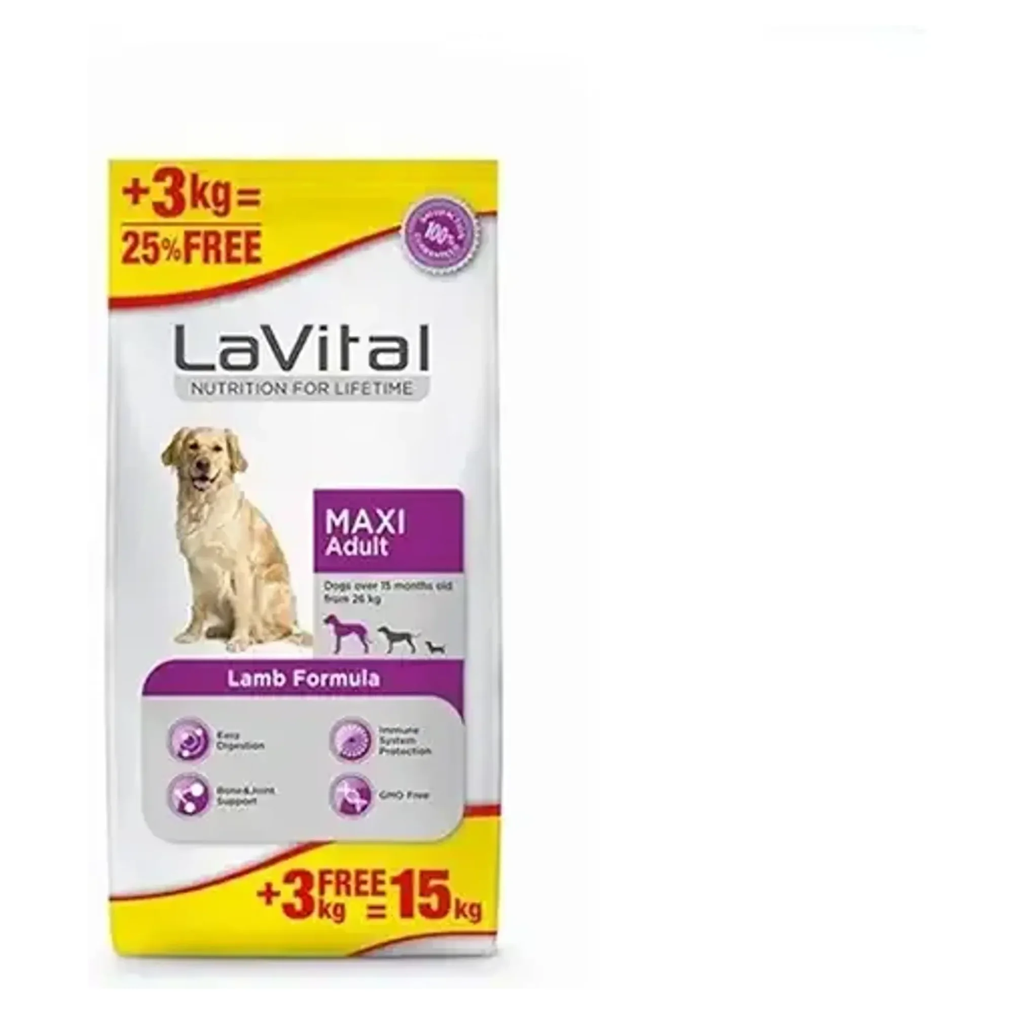 Lavital Kuzulu Yetişkin Köpek Maması (Maxi Adult) 15 KG
