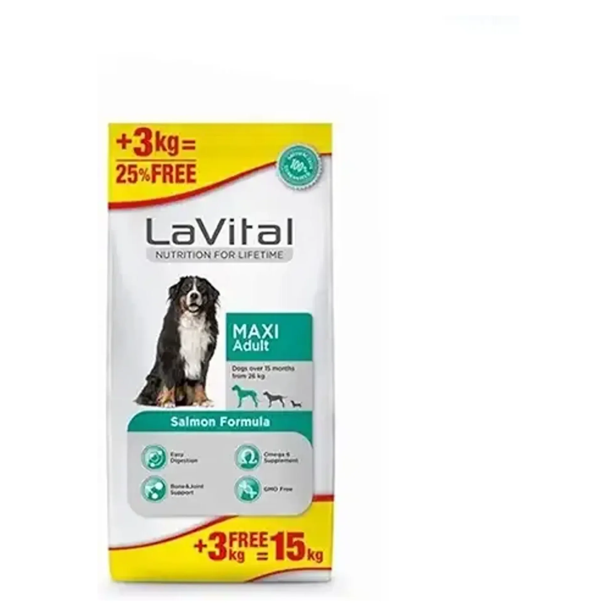 Lavital Somonlu Yetişkin Köpek Maması (Maxi Adult) 15 KG
