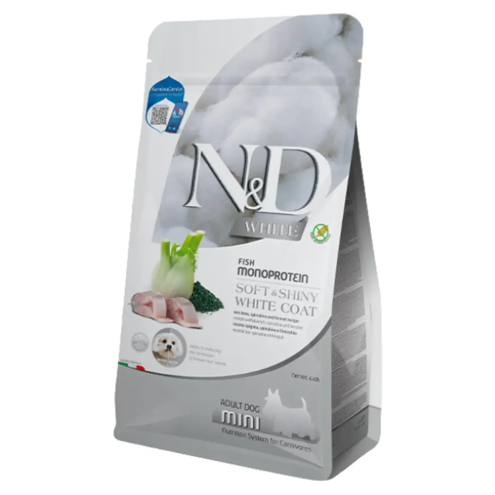 N&D White Deniz Levreği, Rezene ve Spirulina Yetişkin Küçük Irk Köpek Maması 5 KG