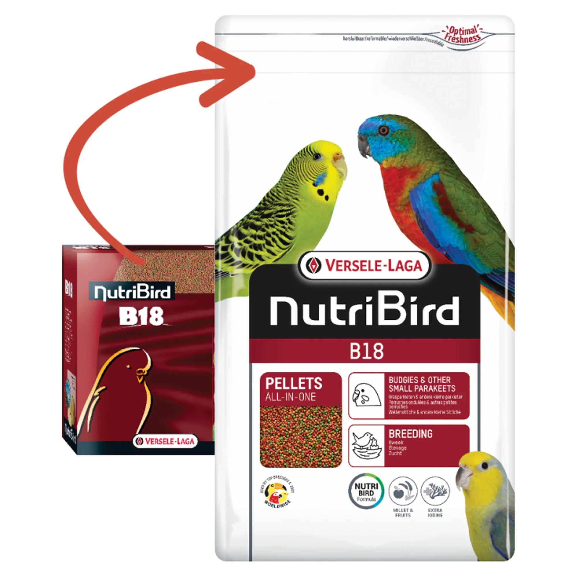 Versele-Laga Nutribird B18 Muhabbet Kuşu Pelet Yemi 3 KG