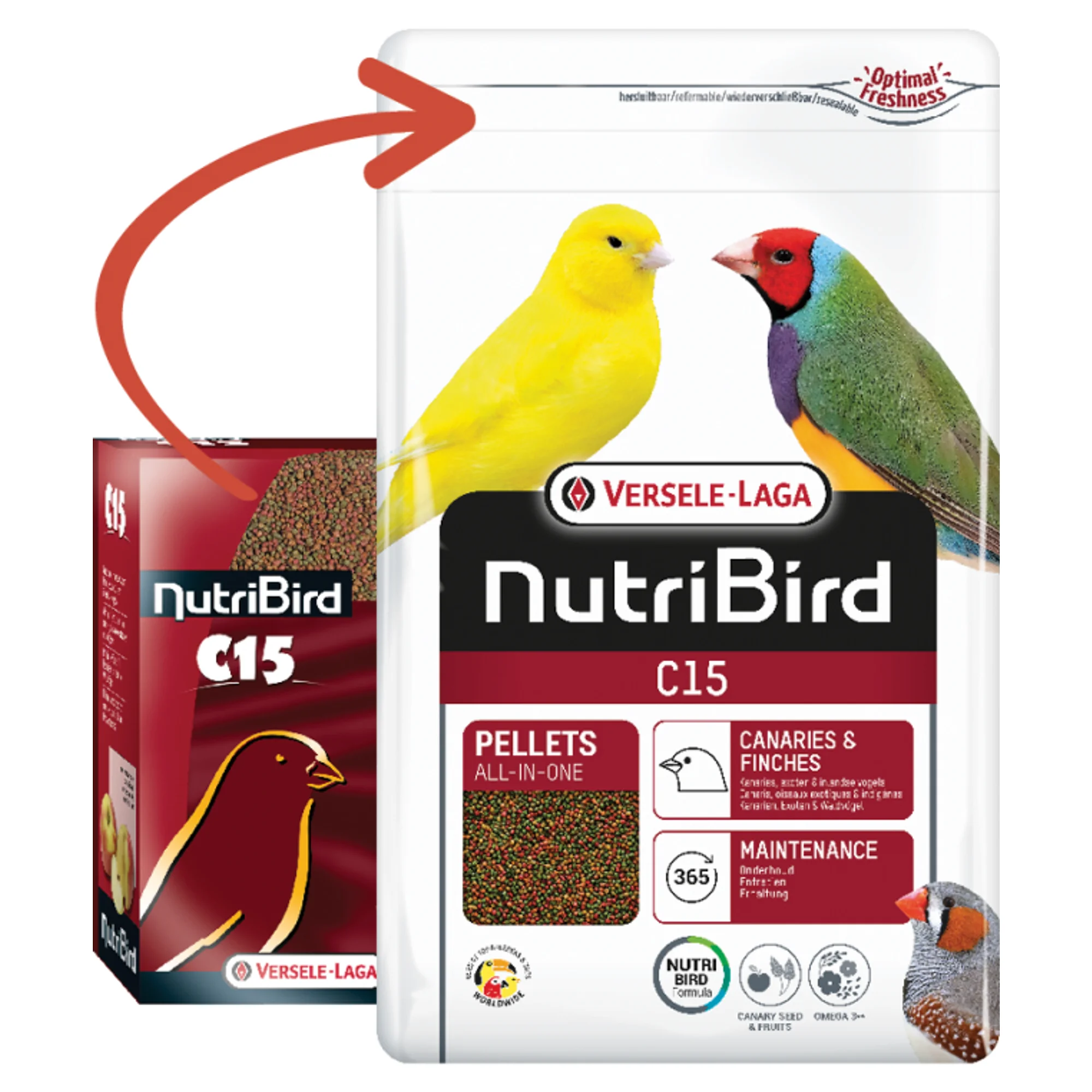 Versele-Laga NutriBird C15 Kanarya Pelet Yem 3 KG