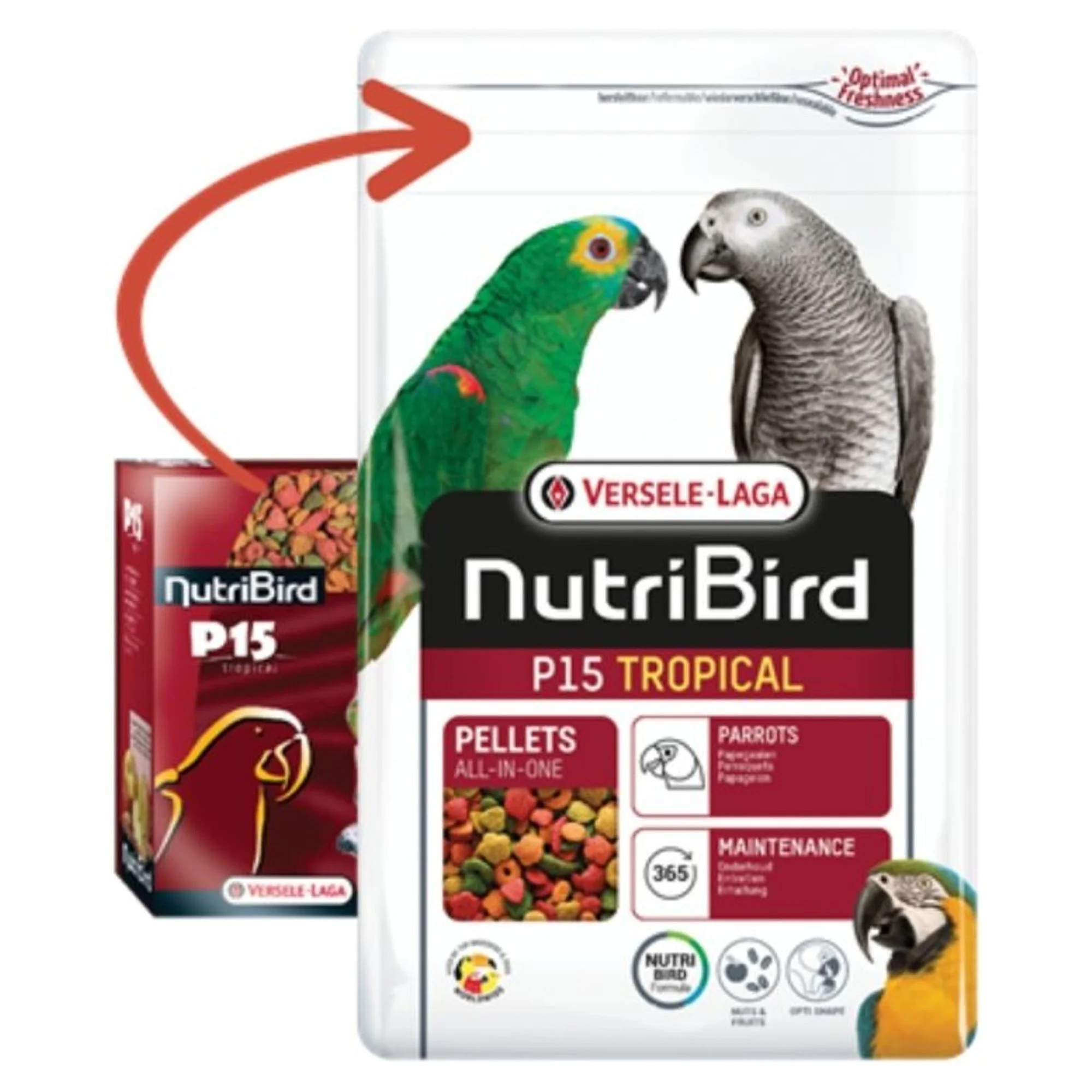 Versele-Laga Versele Laga Nutribird P15 Tropical Papağan Pelet Yem 1 KG