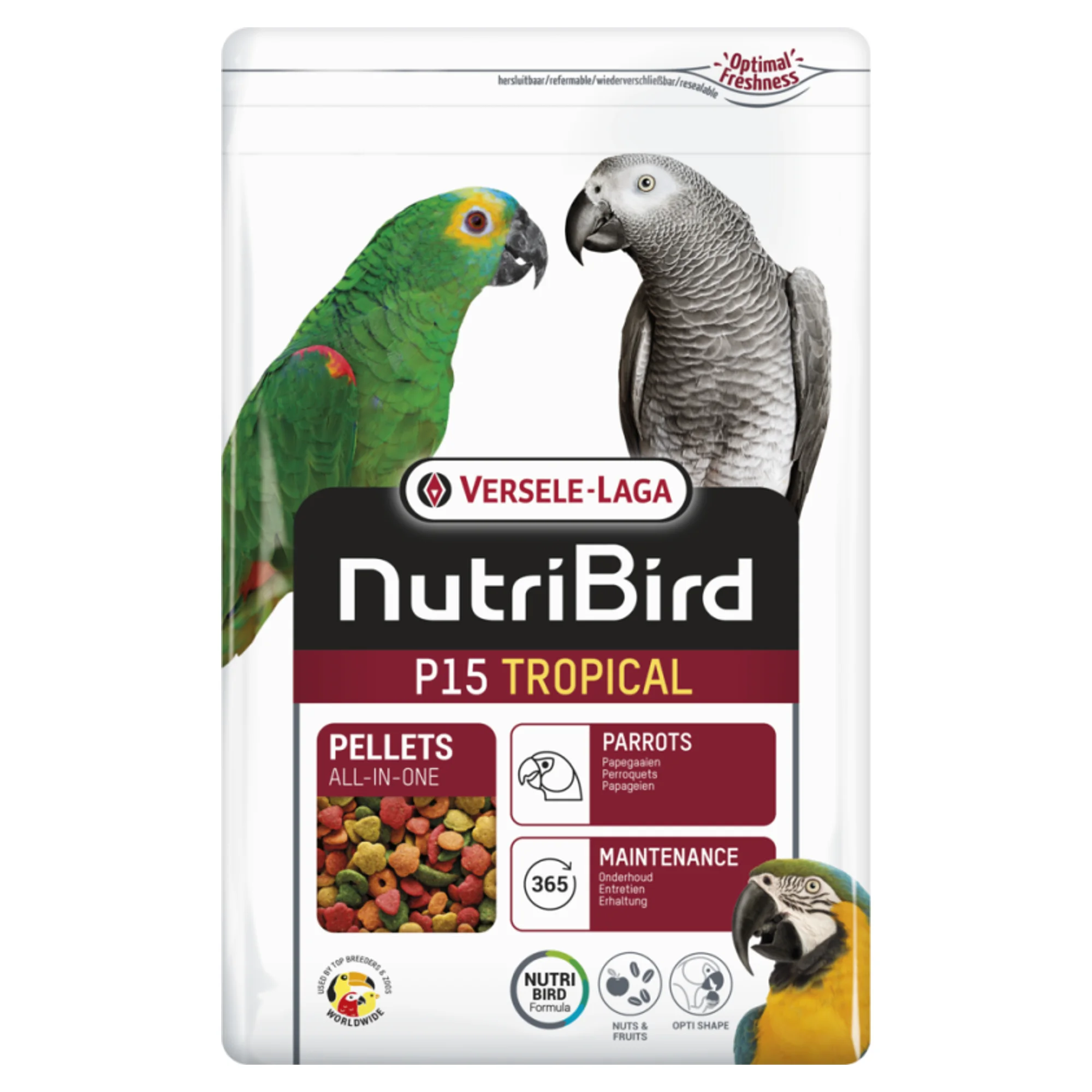 Versele-Laga Nutribird P15 Tropical Papağan Pelet Yem 10 KG