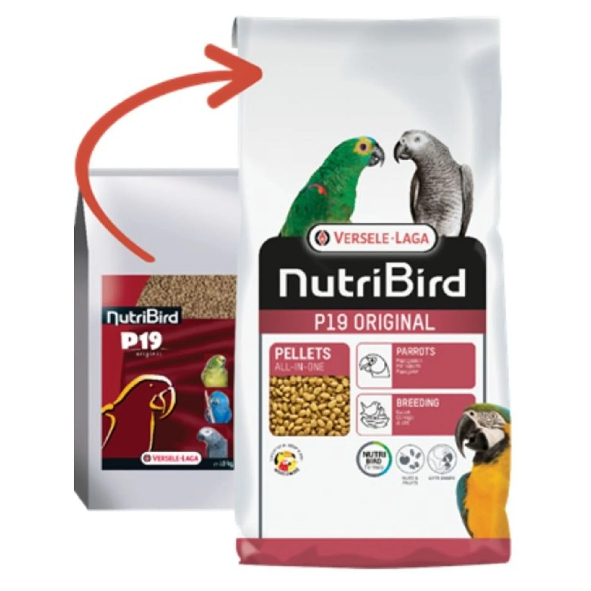 Versele-Laga Nutribird P19 Origıial Papağan Pelet Yem 10 KG