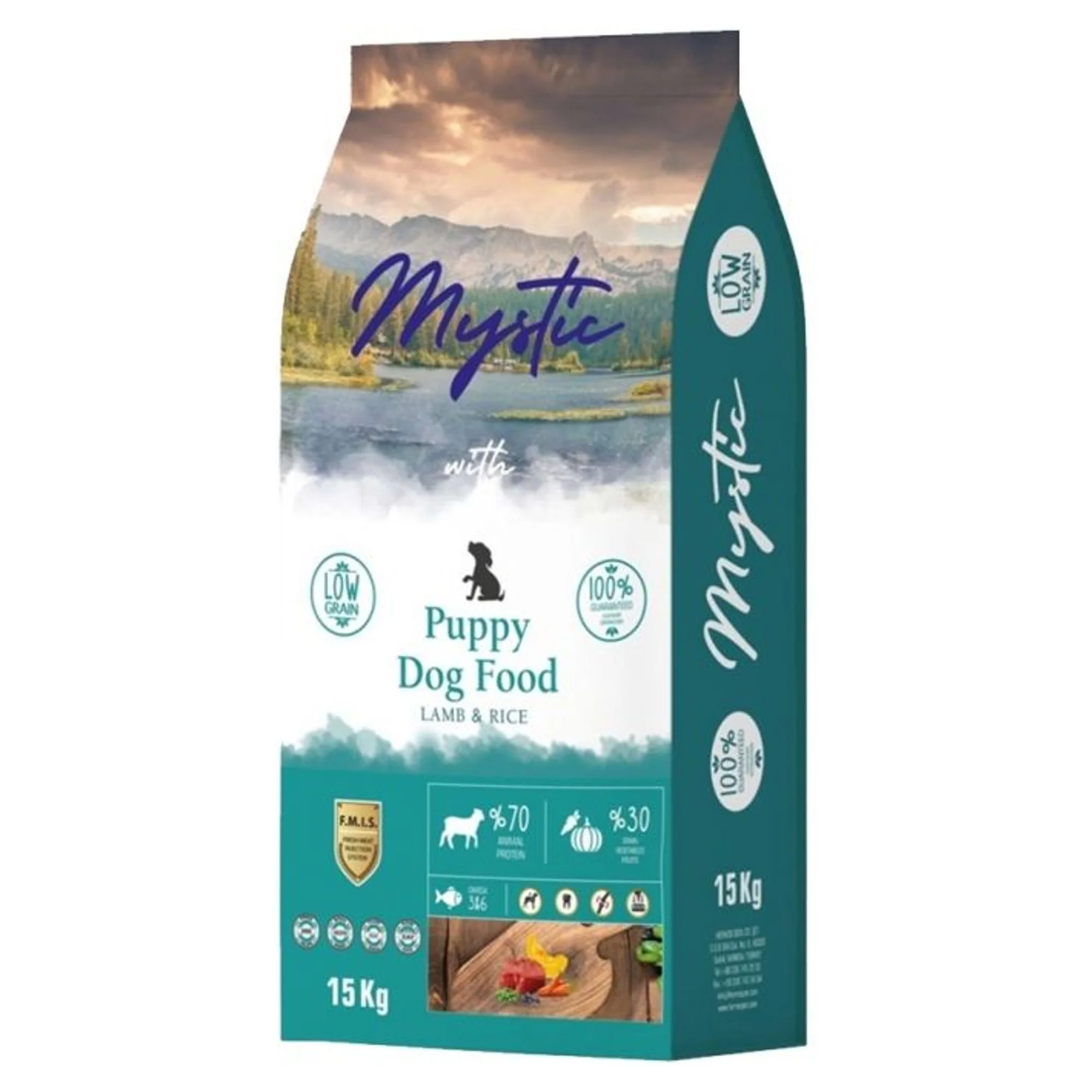 Mystic Gurme Az Tahıllı Kuzu Etli Yavru Köpek Maması 15 KG