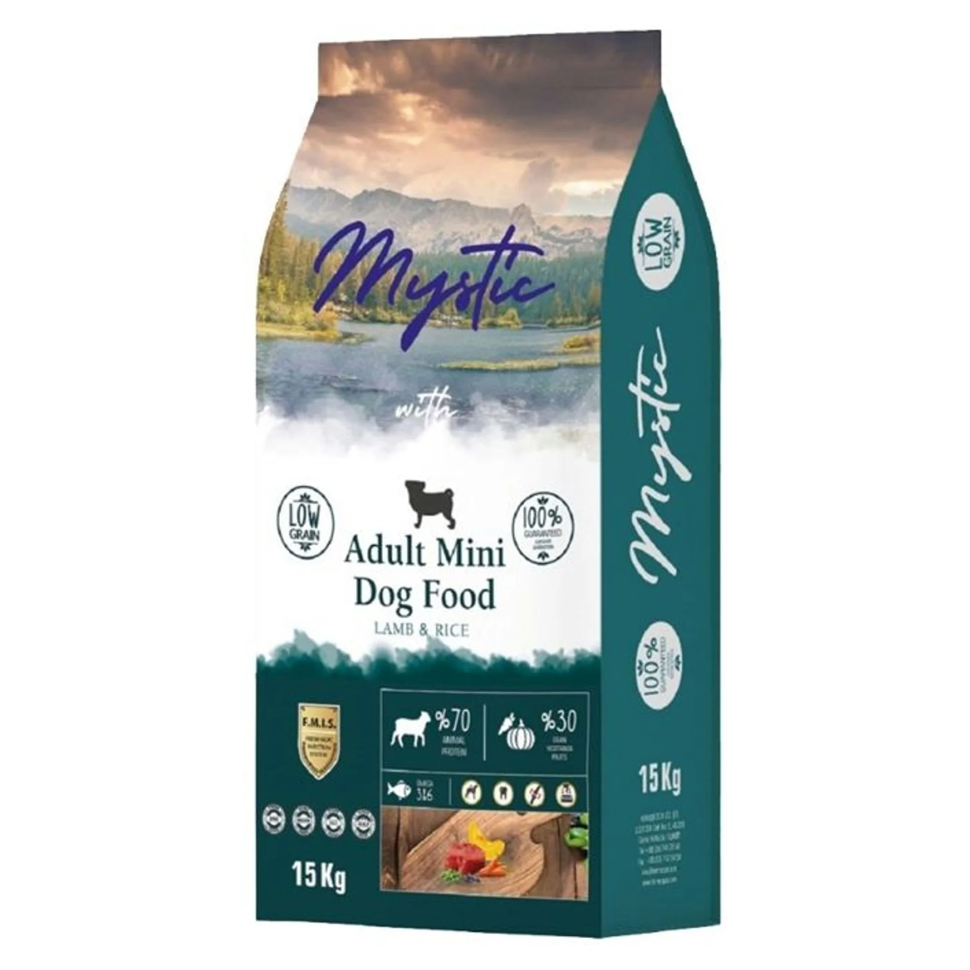 Mystic Az Tahıllı Kuzu Etli Mini ve Orta Irk Yetişkin Köpek Maması 15 KG