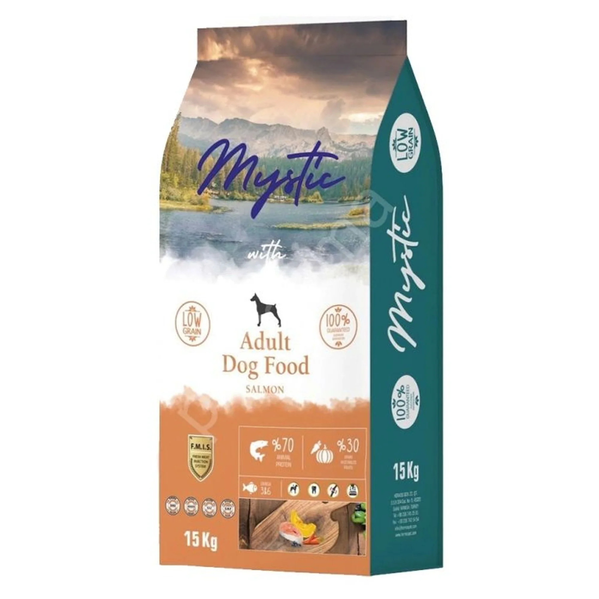 Mystic Az Tahıllı Somonlu Yetişkin Köpek Maması 15 KG