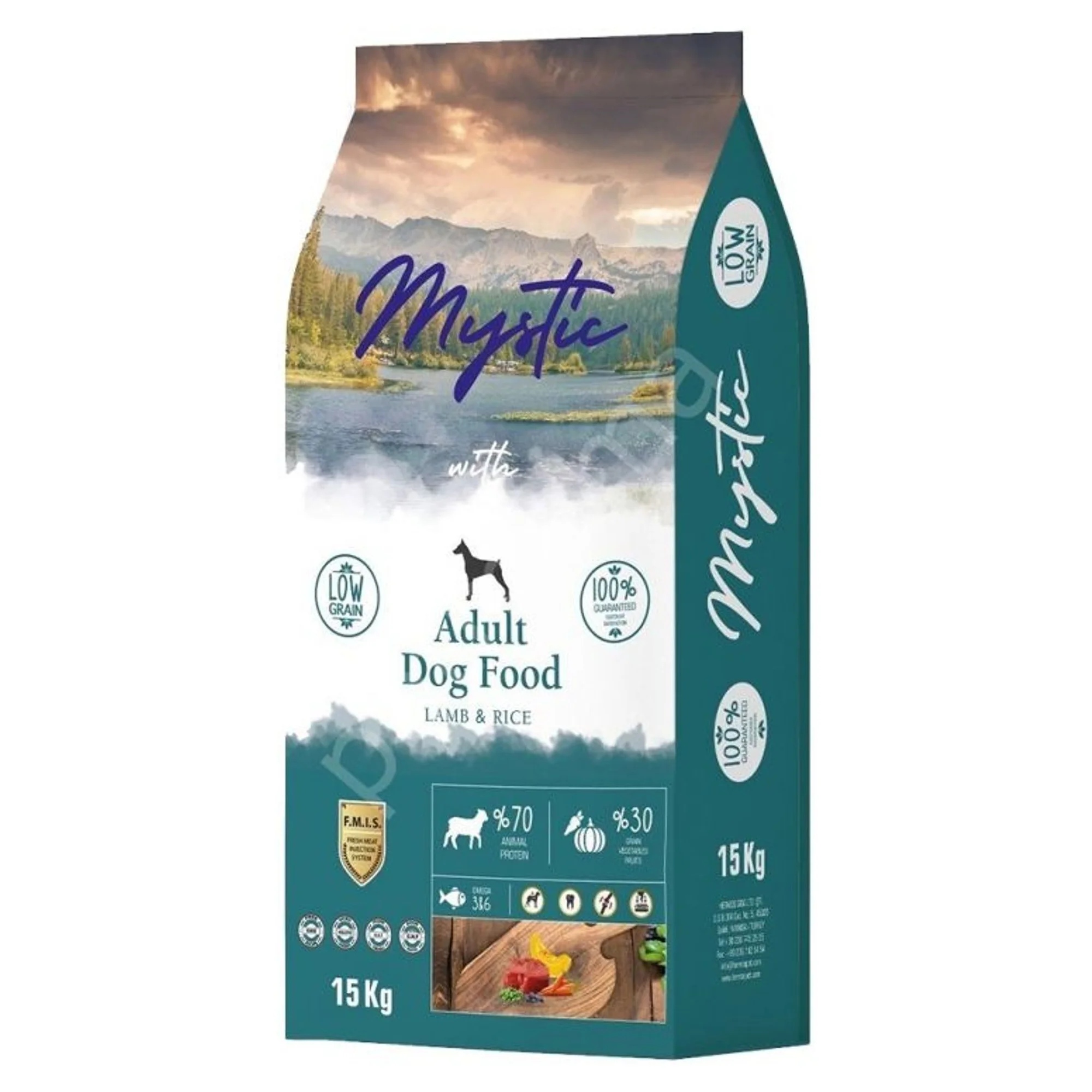 Mystic Az Tahıllı Kuzu Etli Yetişkin Köpek Maması 15 KG