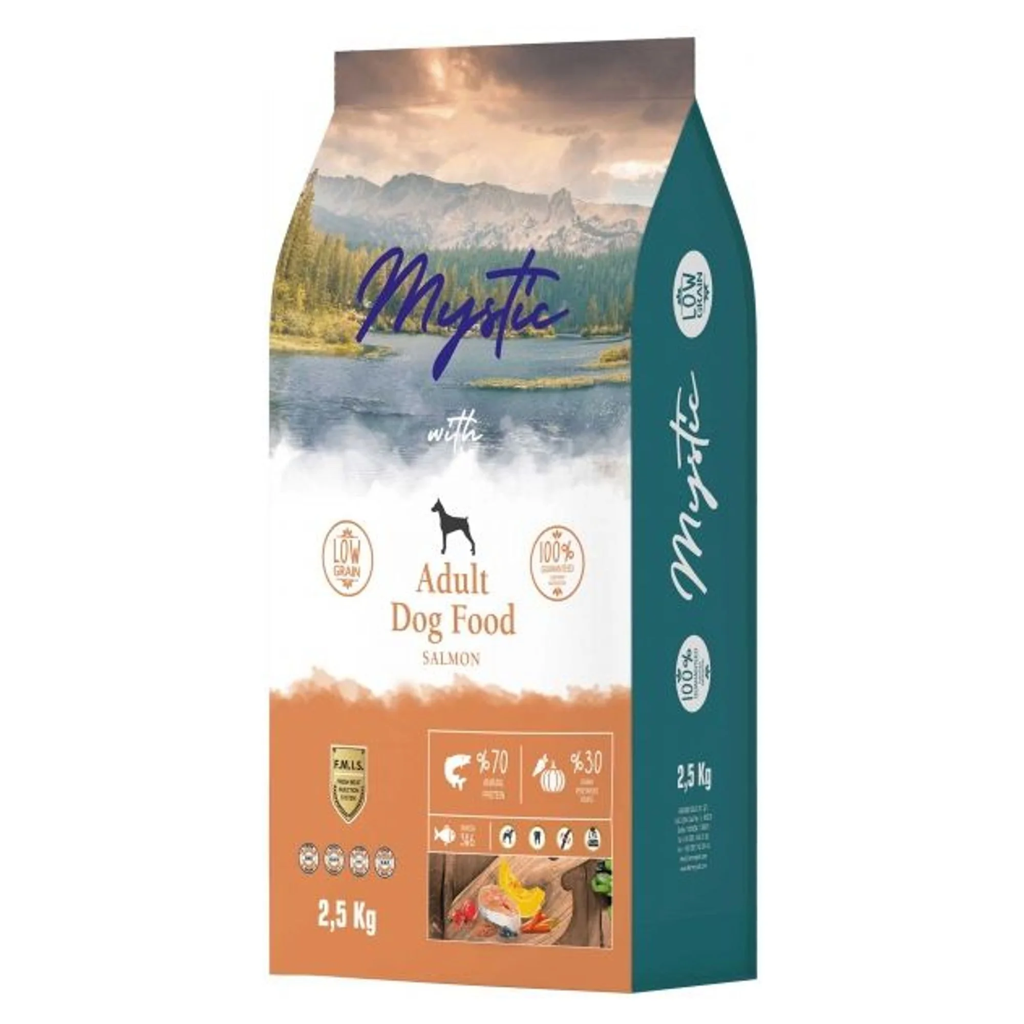 Mystic Az Tahıllı Somonlu Yetişkin Köpek Maması 2.5 KG