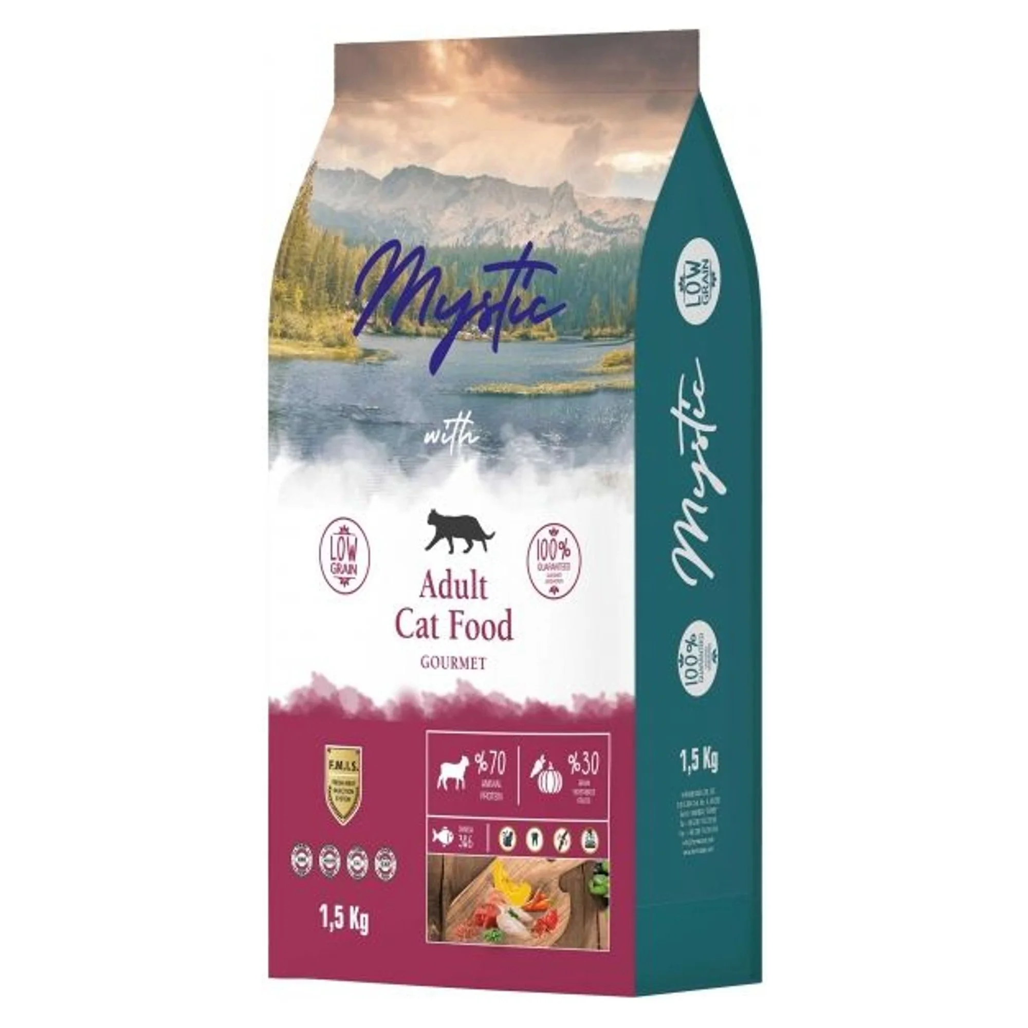 Mystic Gurme Az Tahıllı Yetişkin Kedi Maması 1.5 KG