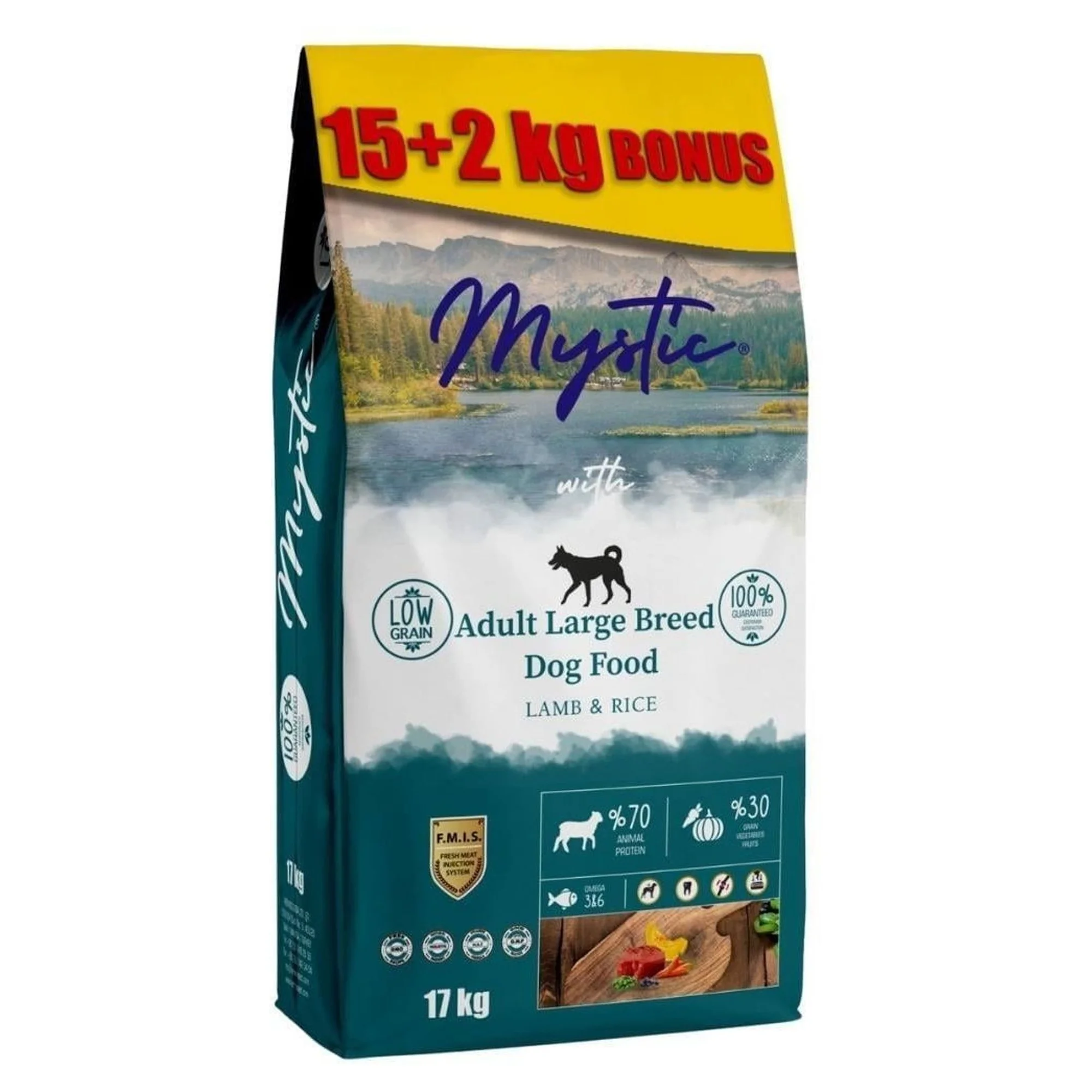 Mystic Kuzu Etli Yetişkin Köpek Maması 15+2 KG