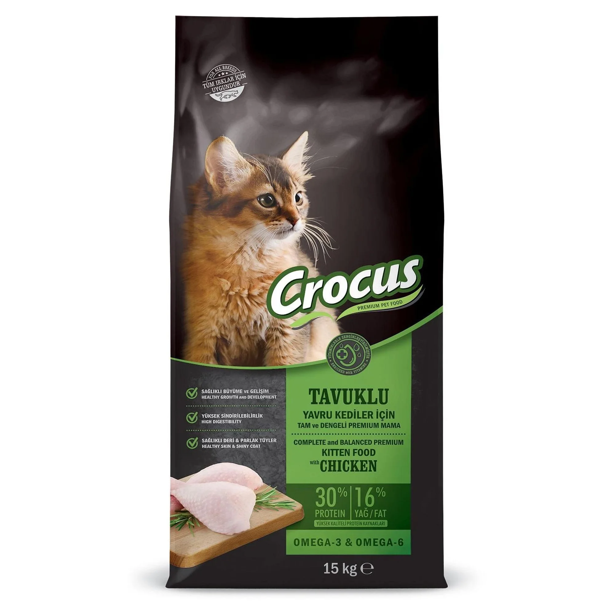 Crocus Tavuk Etli Yavru Kedi Maması 15 KG