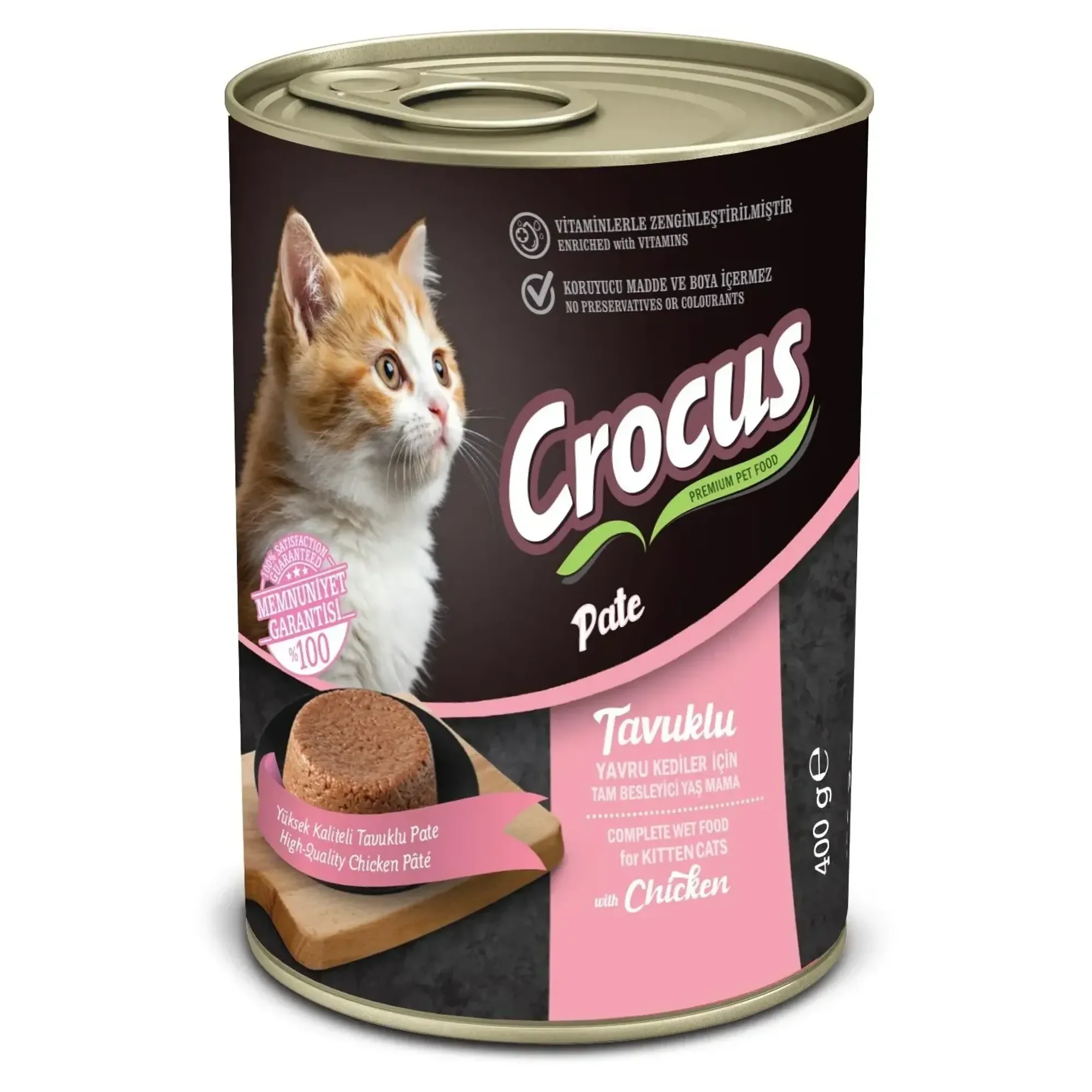 Crocus Pate Tavuklu Yavru Kedi Konservesi 400 G