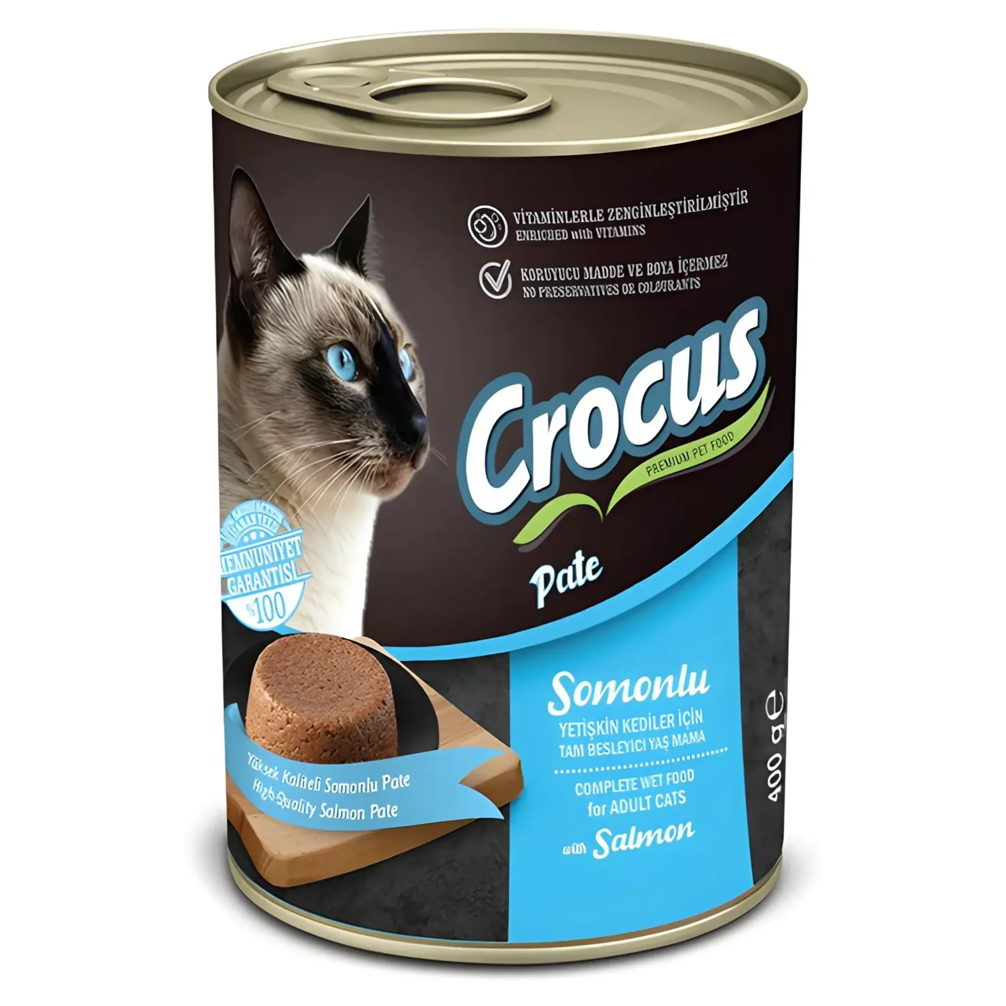 Crocus Crocus Pate Somonlu Yetişkin Kedi Konservesi 400G
