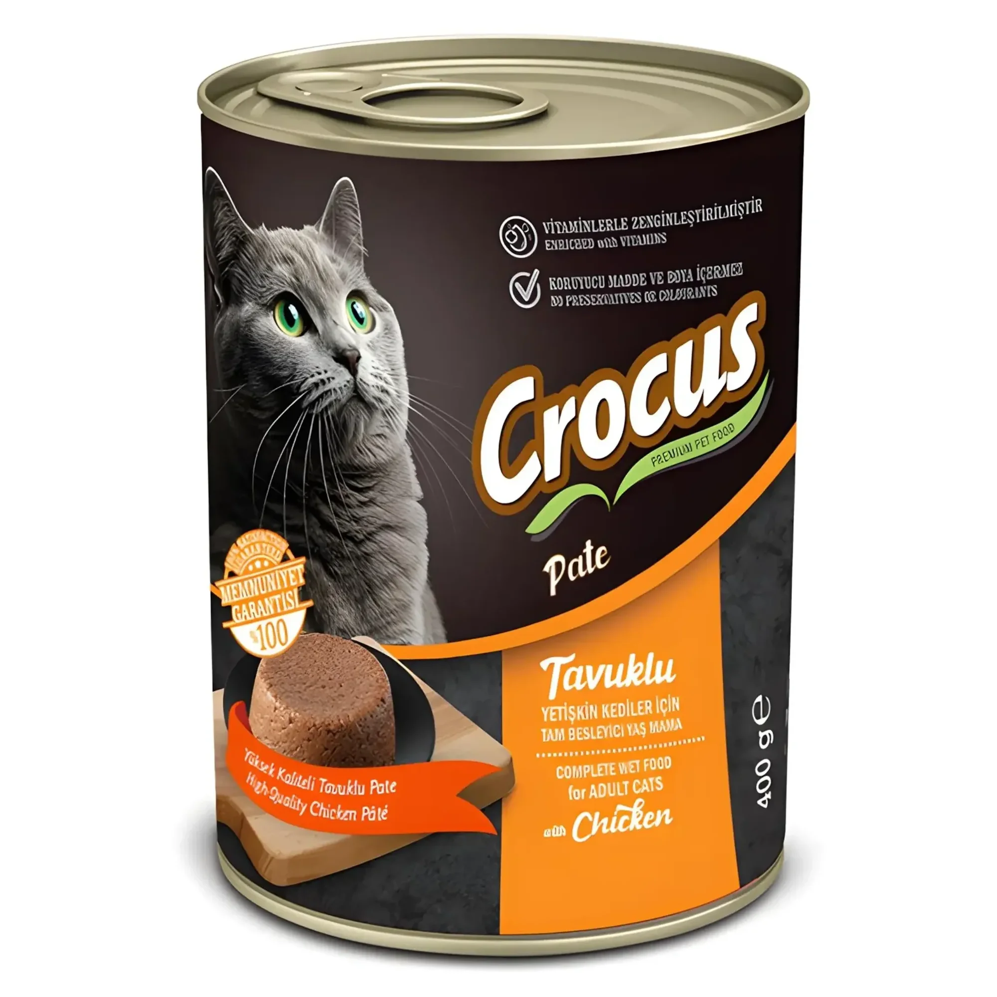 Crocus Crocus Pate Tavuklu Yetişkin Kedi Konservesi 400 G