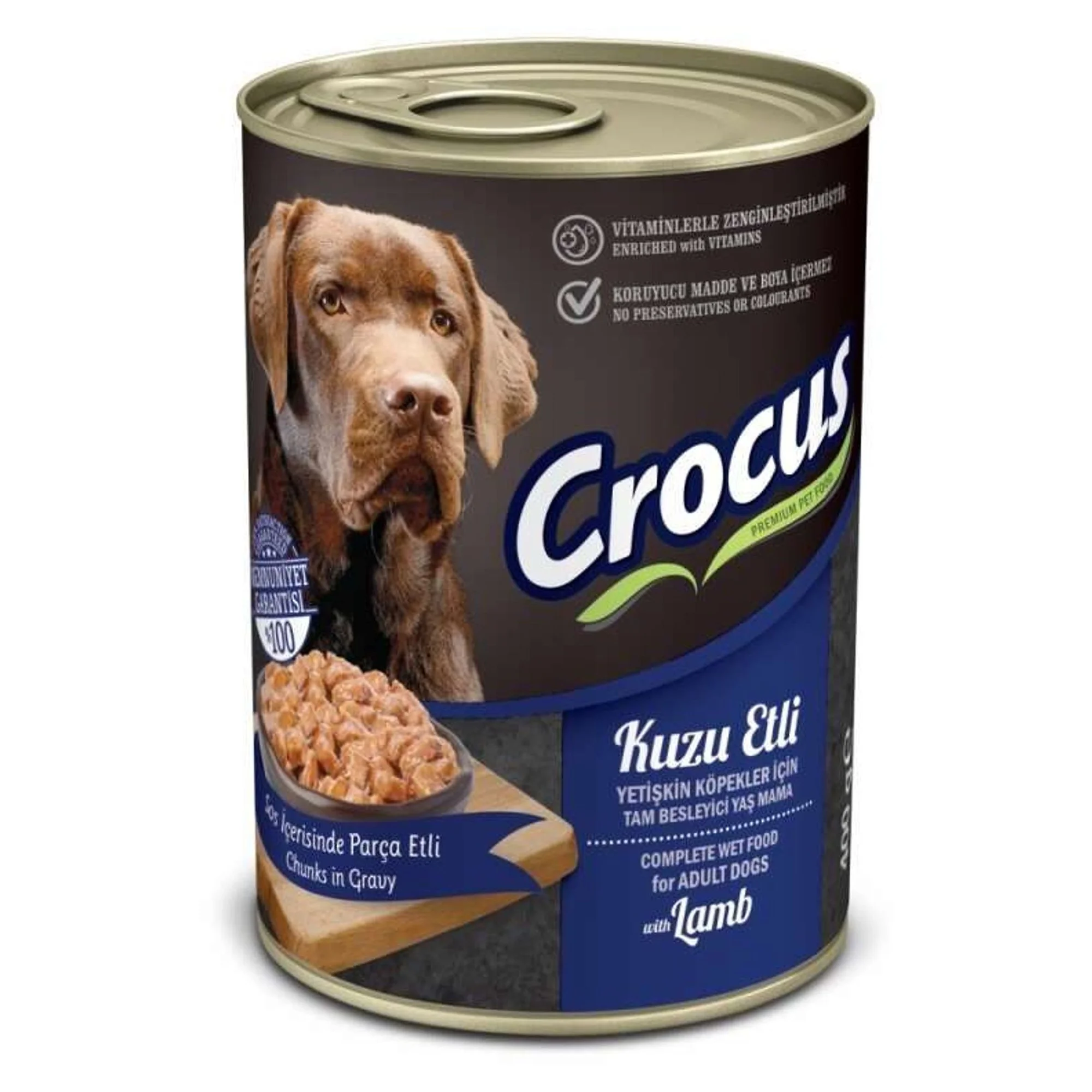 Crocus Kuzu Etli Yetişkin Köpek Konservesi 400 G