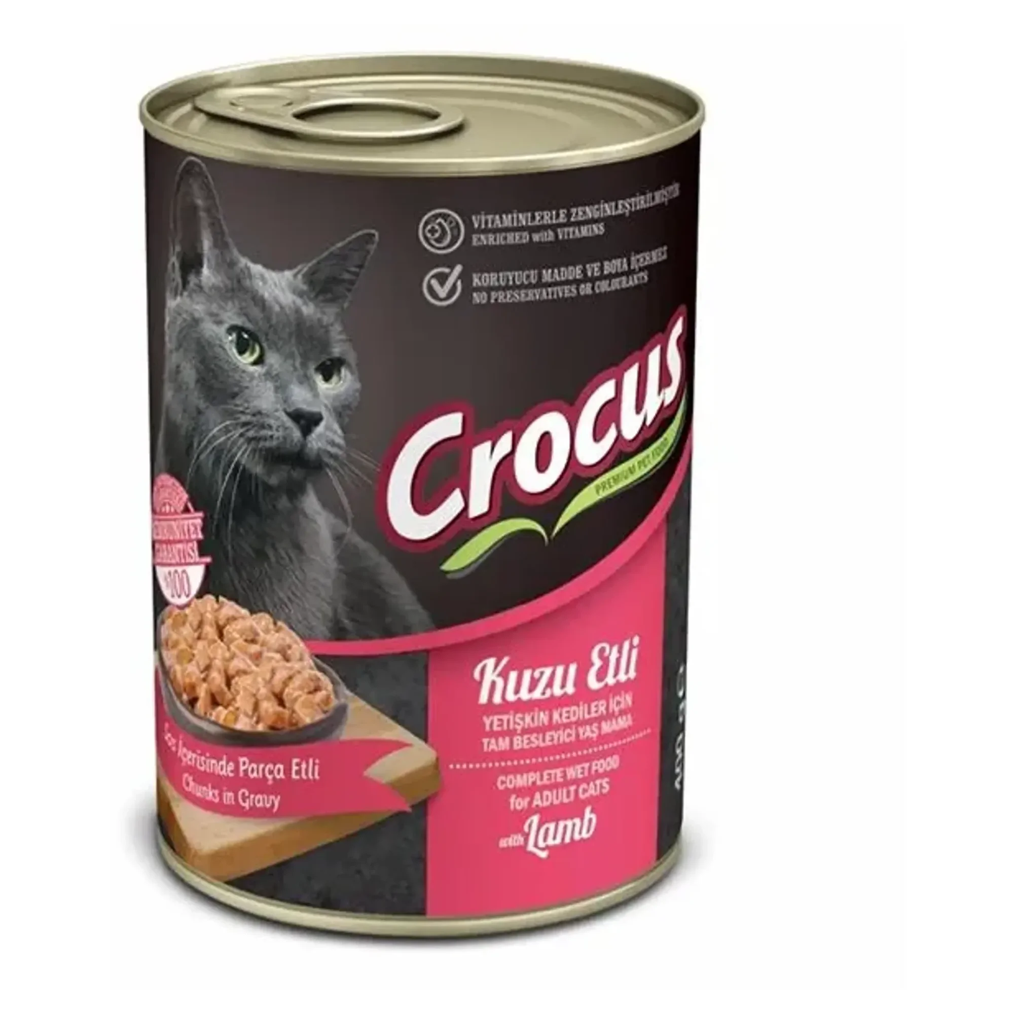 Crocus Crocus Kuzu Etli Yetişkin Kedi Konservesi 400 G