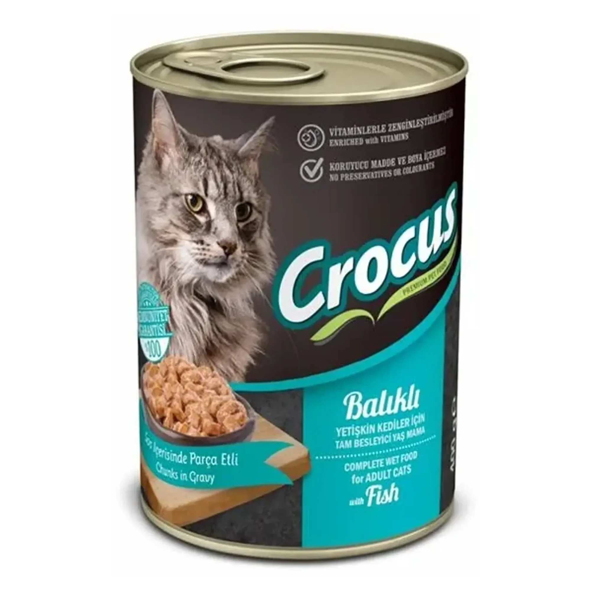 Crocus Crocus Balıklı Yetişkin Kedi Konservesi 400 G