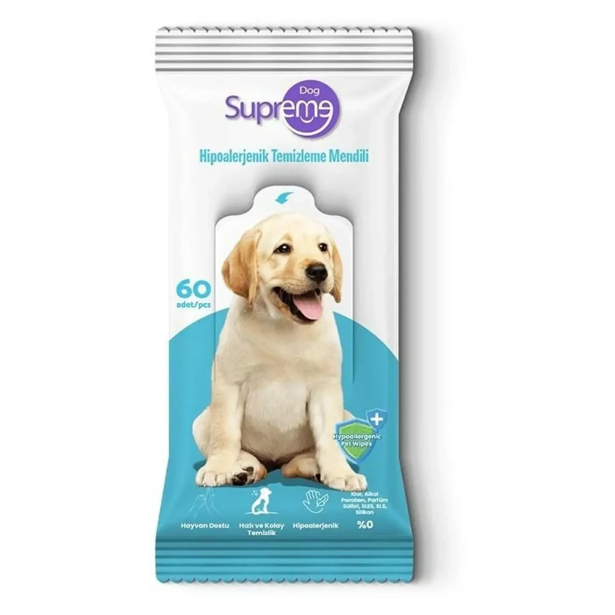 Supreme Dog Hipoalerjenik Temizleme Mendili
