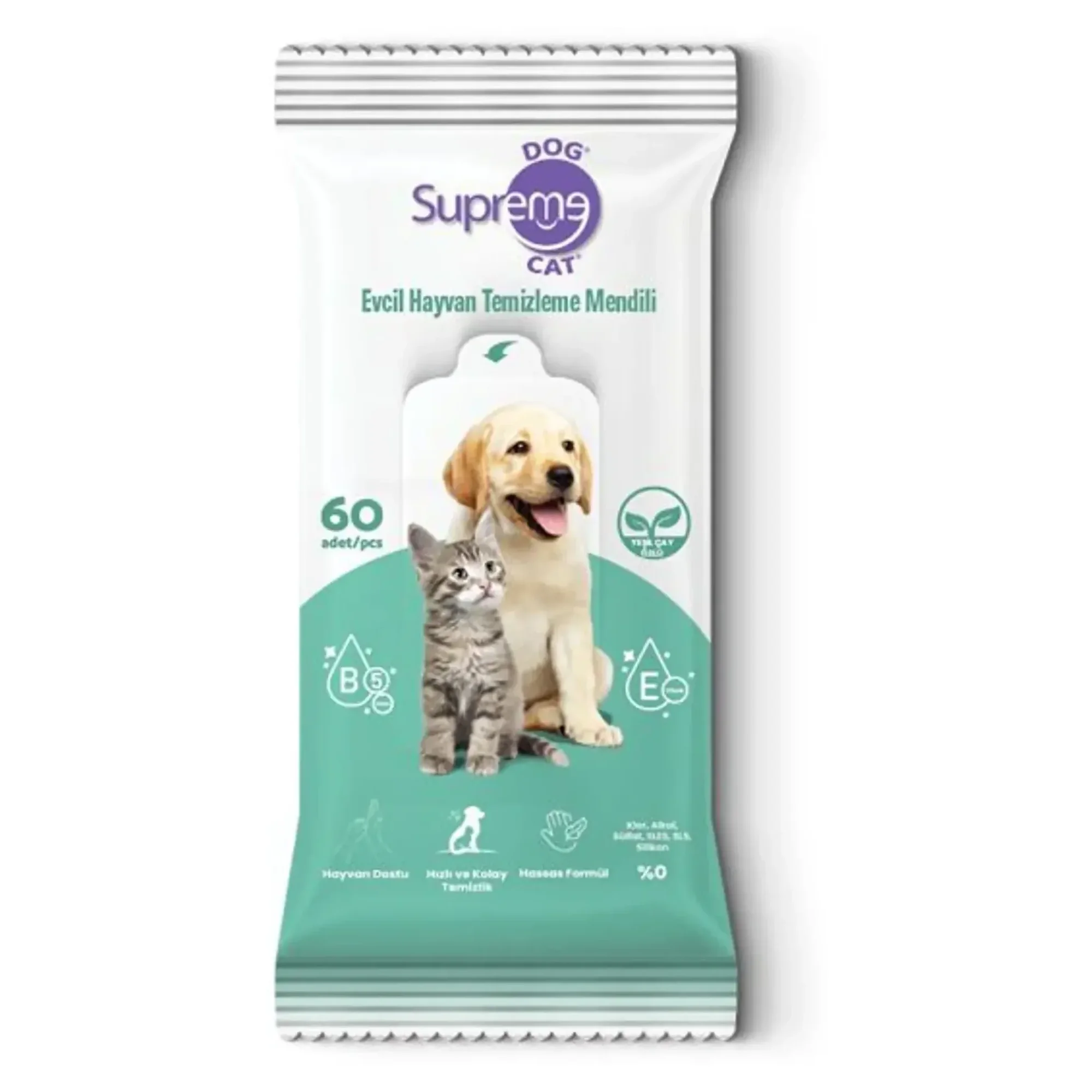 Supreme Dog Evcil Hayvan Temizleme Mendili