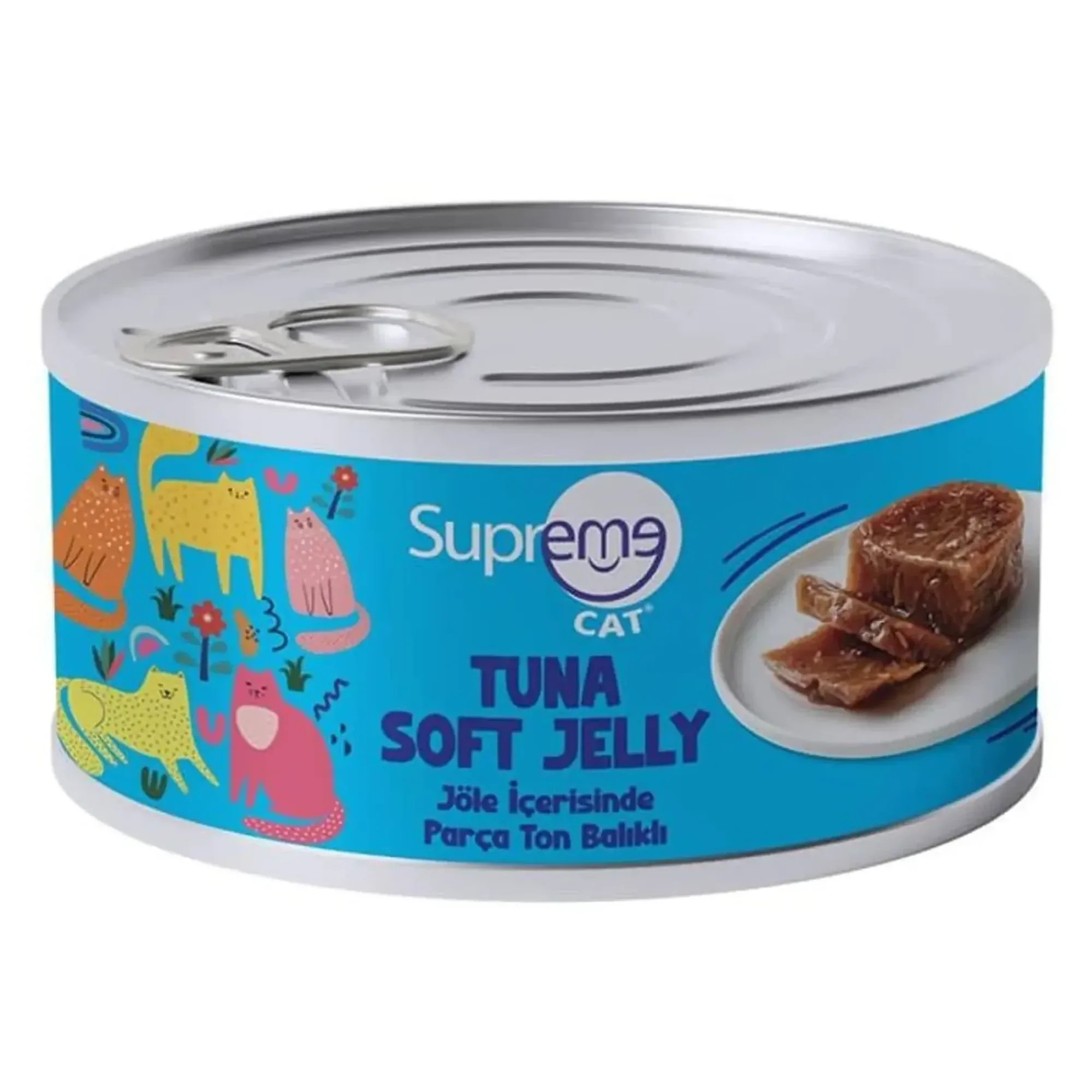 Supreme Cat Supreme Jöle İçerisinde Parça Ton Balıklı Kedi Konserve Mama 85 G
