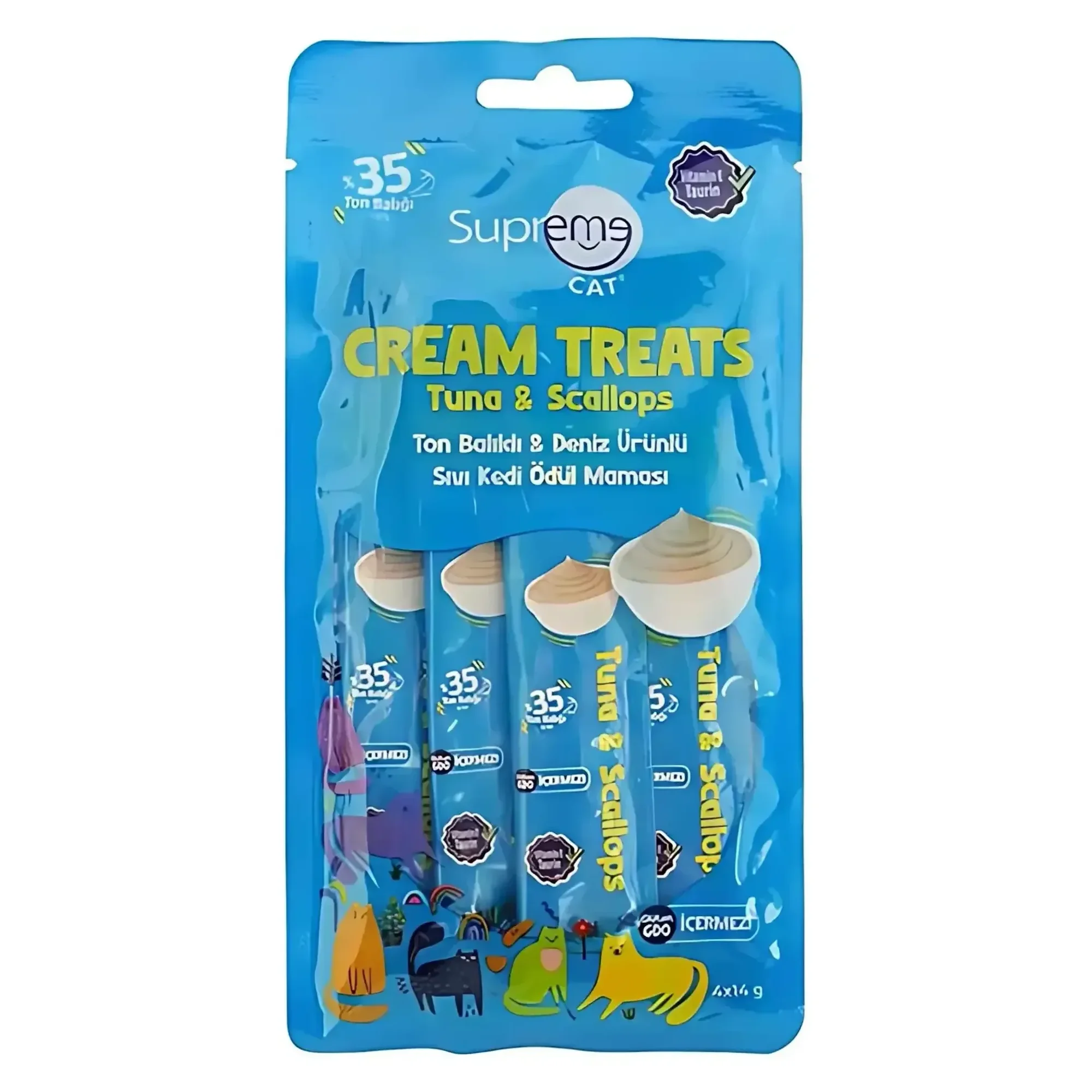 Supreme Cat Supreme Ton Balıklı & Deniz Ürünlü Sıvı Kedi Ödül Maması 14 G