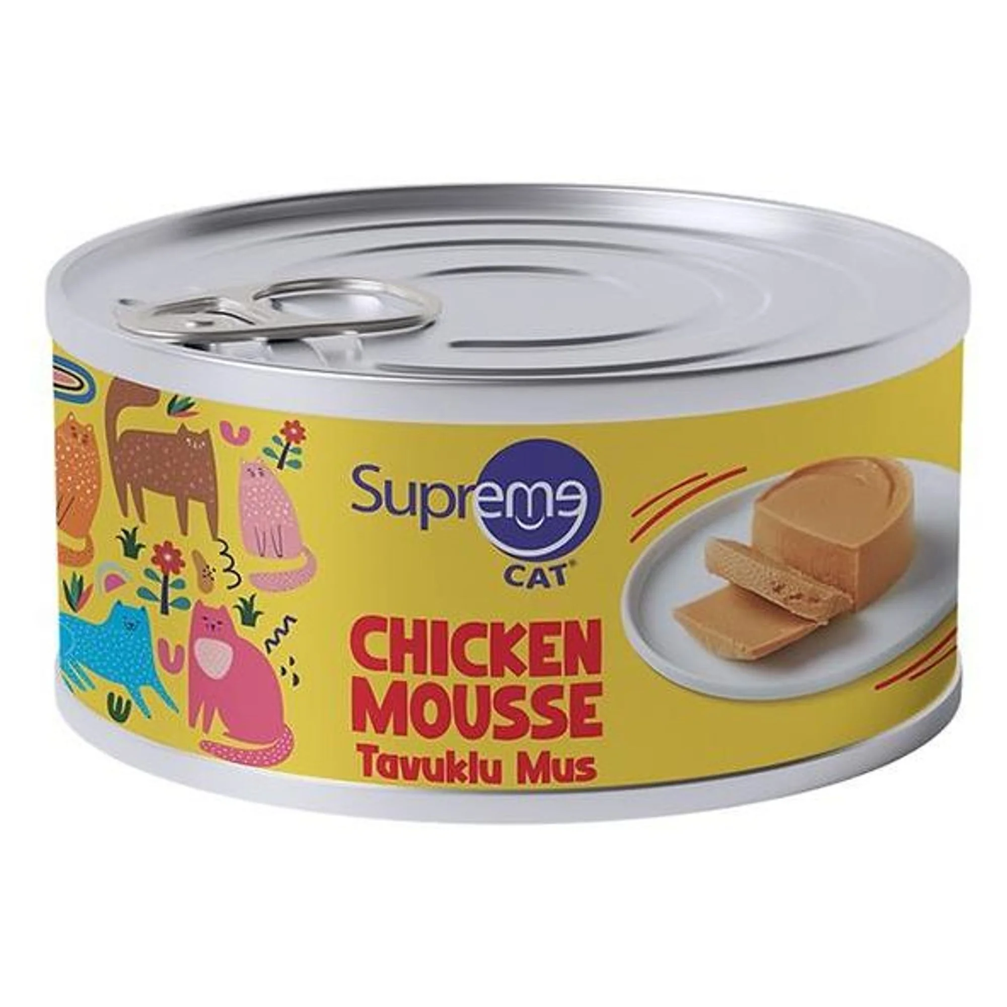 Supreme Cat Tavuklu Püre Yetişkin Kedi Konservesi 85 G
