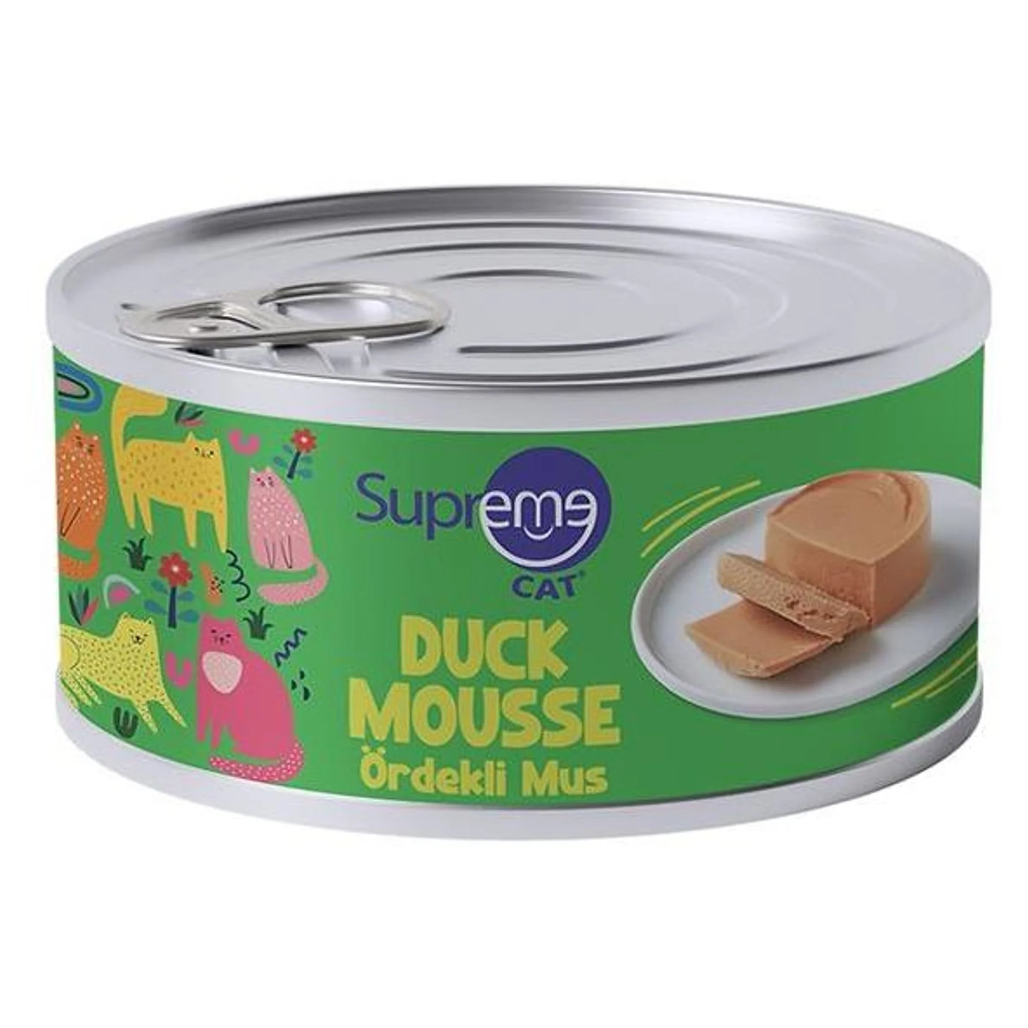 Supreme Cat Ördekli Püre Yetişkin Kedi Konservesi 85G