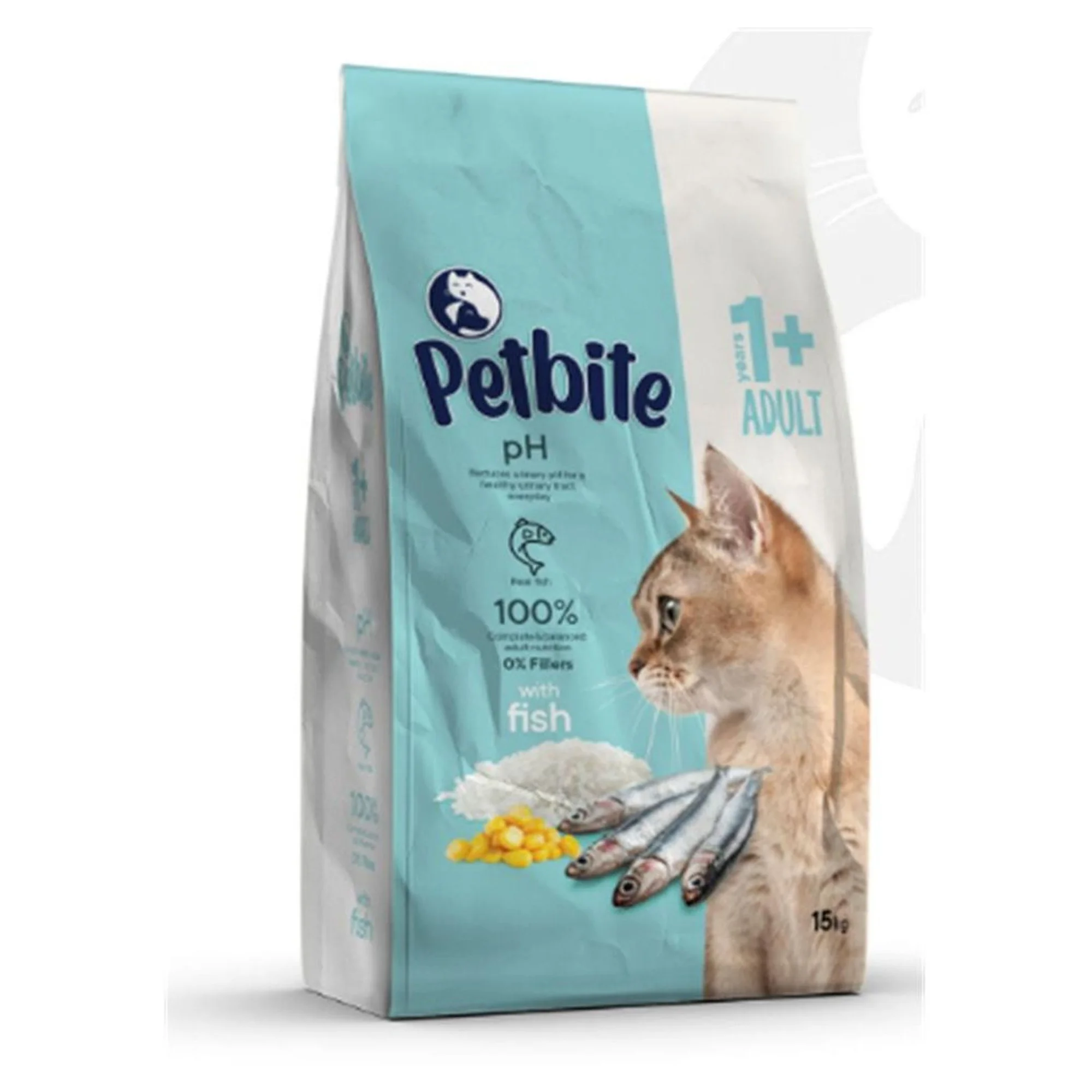 Petbite Yetişkin Kediler İçin Balık Etli Kuru Kedi Maması (15 Kg, Balık)