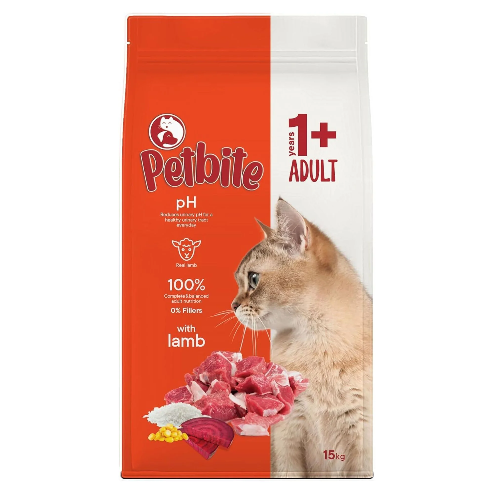 Petbite Petbite Yetişkin Kediler İçin Kuzu Etli Kuru Kedi Maması (15 Kg, Kuzu)