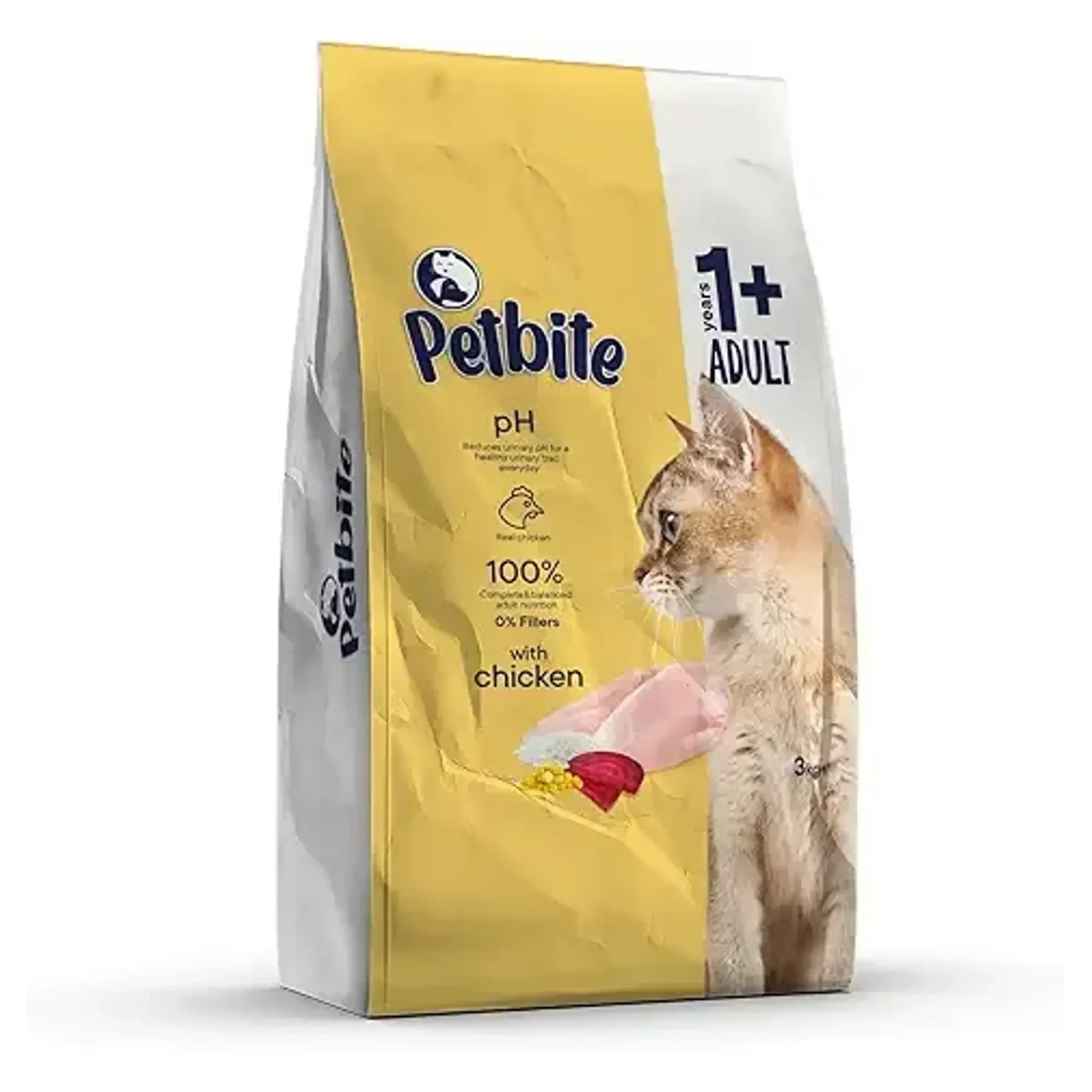 Petbite Yetişkin Kediler İçin Tavuk Etli Kuru Kedi Maması (3 Kg, Tavuk)