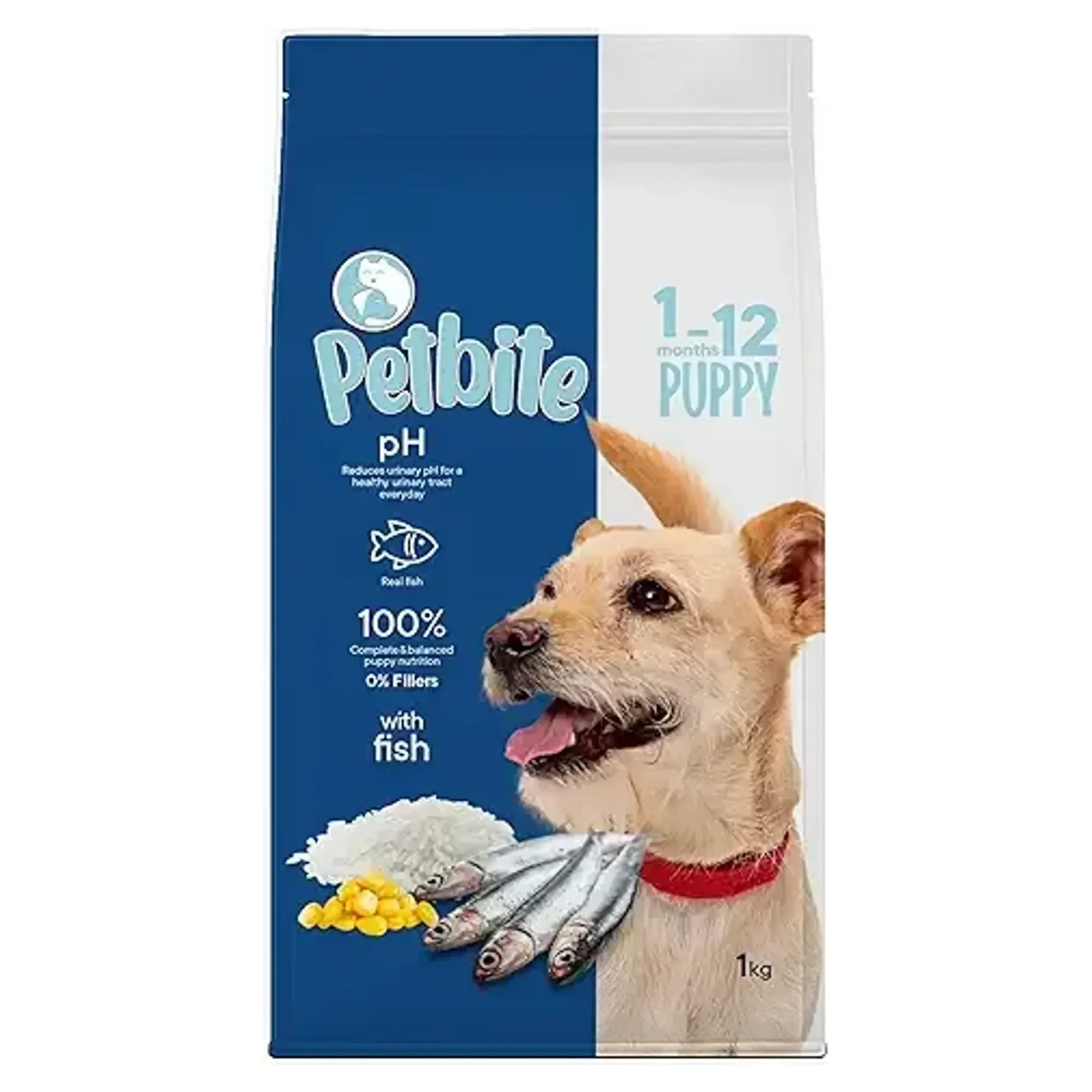 Petbite Petbite Yavru Köpekler İçin Balık Etli Kuru Köpek Maması (1 Kg, Balık)