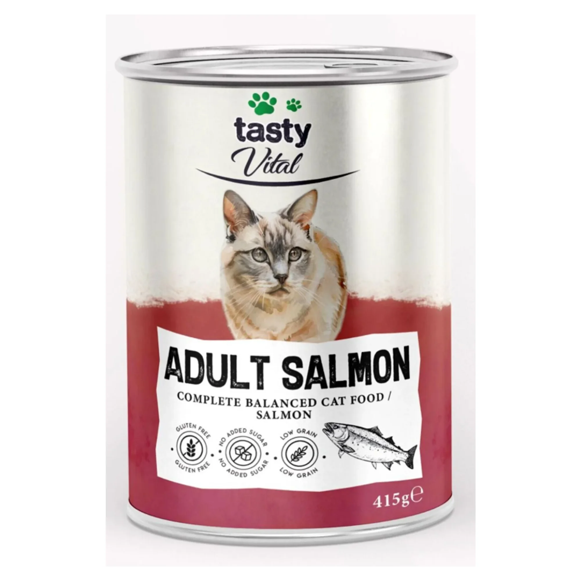 Tasty Vital Somonlu Yetişkin Kedi Yaş Mama 415 G