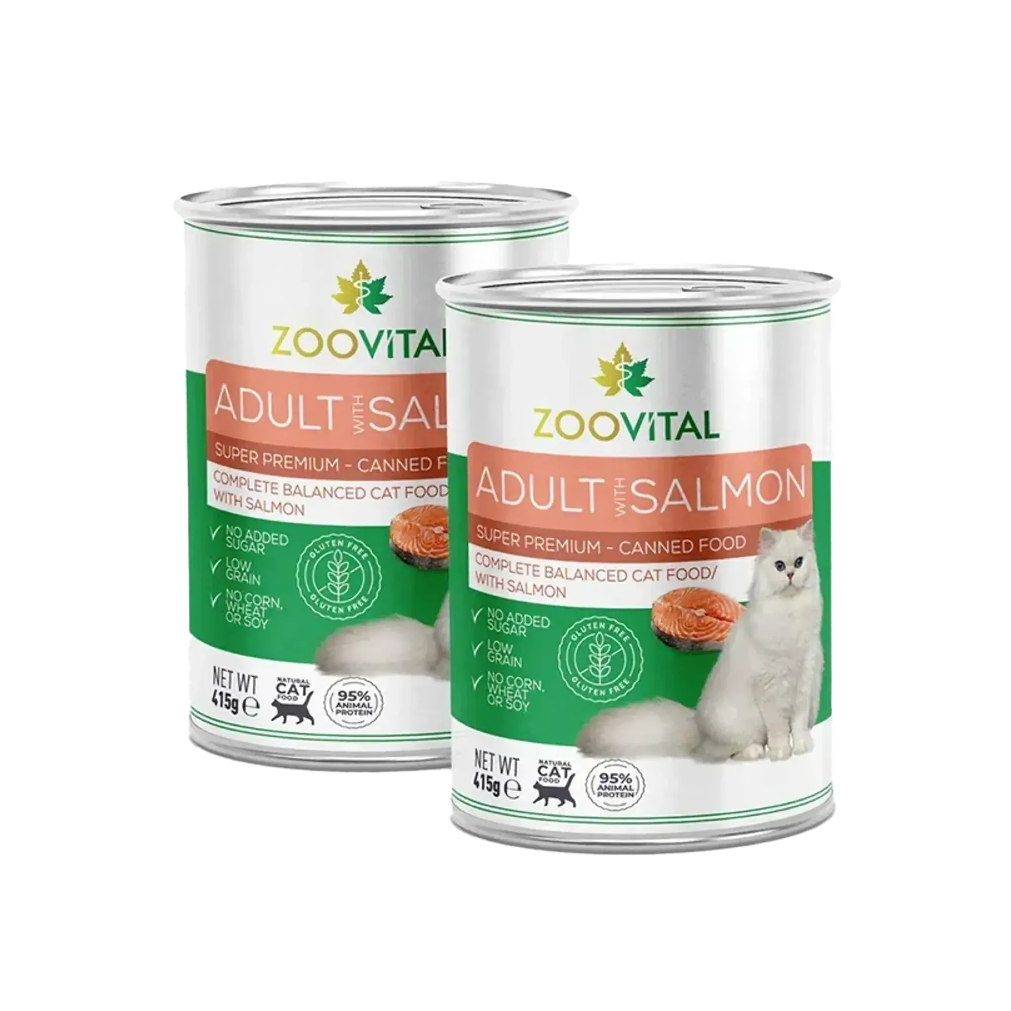 ZooVital ZooVital Adult Somon Yetişkin Kedi Yaş Mama 415 G