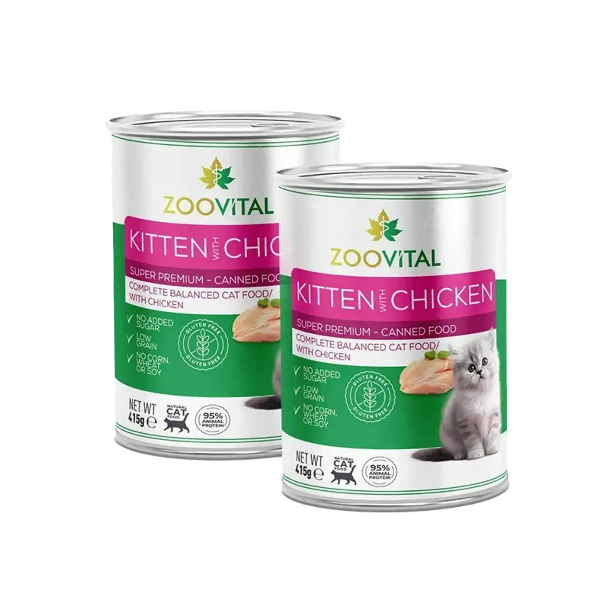 ZooVital ZooVital Kitten Tavuk Yavru Kedi Yaş Mama 415 G