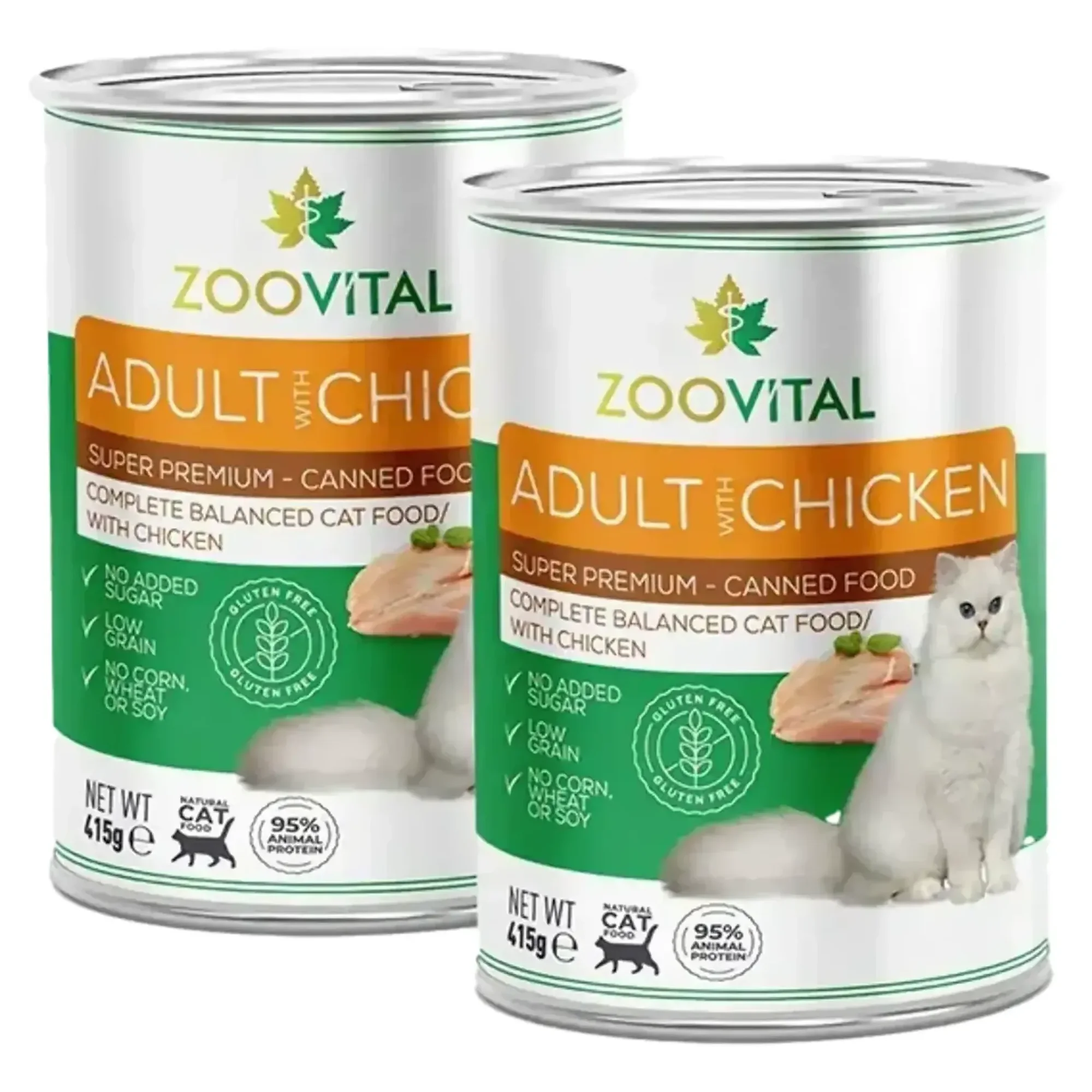 ZooVital ZooVital Adult Tavuk Yetişkin Kedi Yaş Mama 415 G