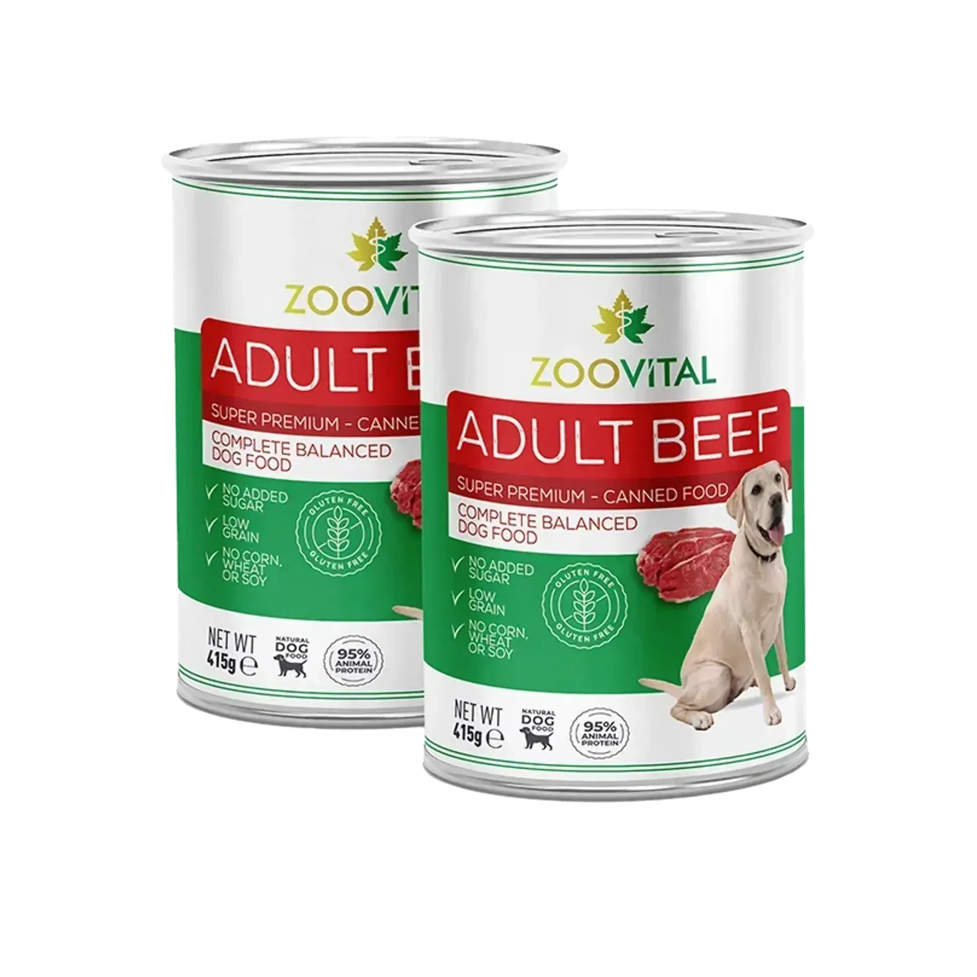 ZooVital ZooVital Adult Beef Yetişkin Köpek Konserve Yaş Mama 415 G