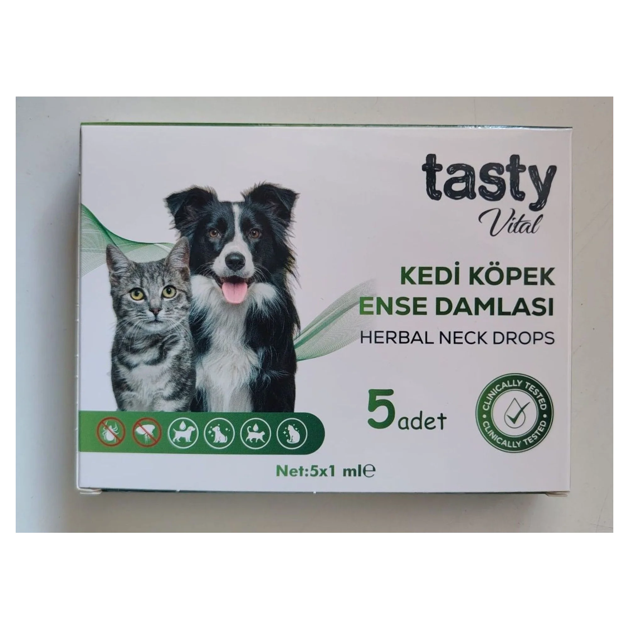 Tasty Vital Kedi ve Köpekler İçin Ense Damlası 5x1 mL