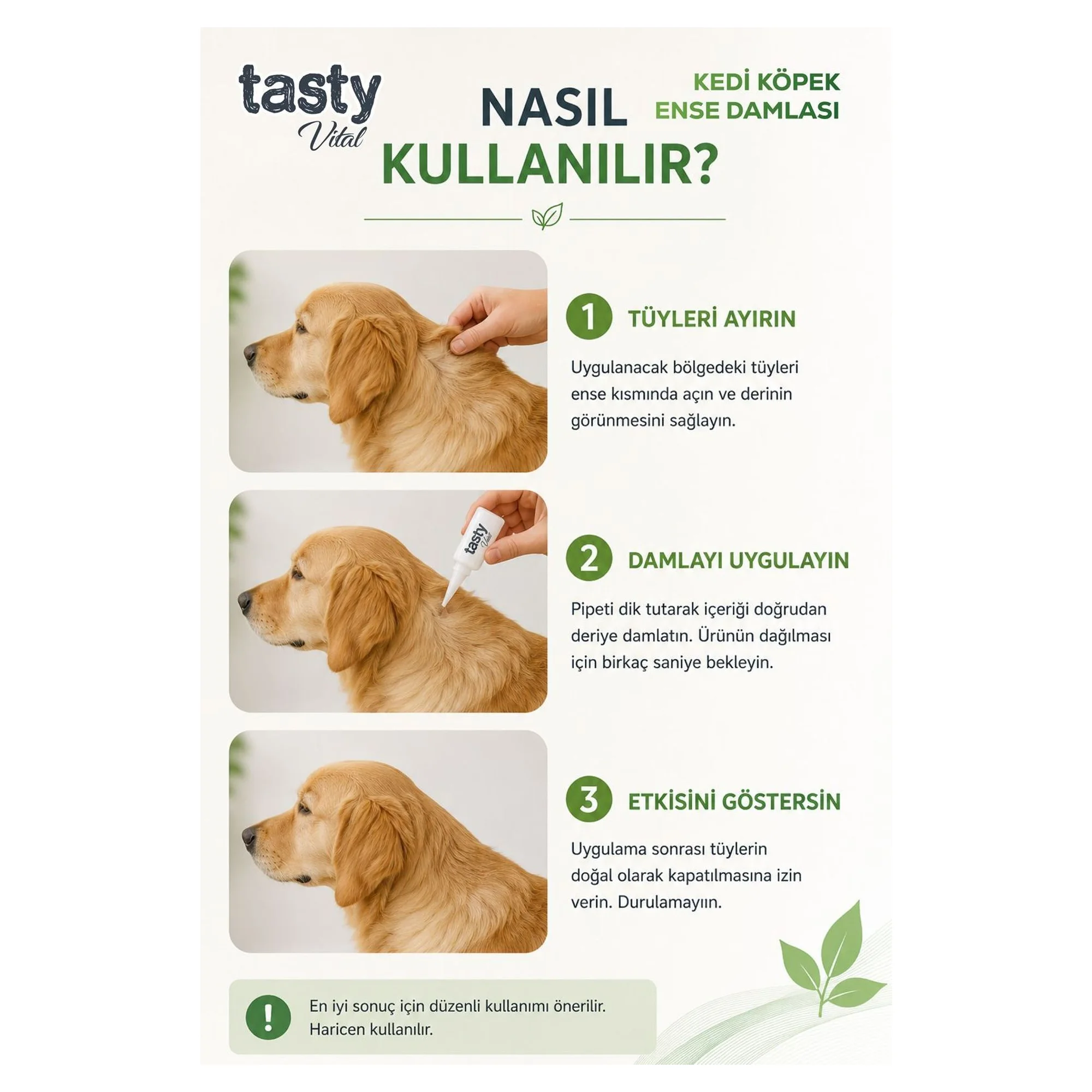 Tasty Vital Kedi ve Köpekler İçin Ense Damlası 5x1 mL — Sağlık ve Bakım Ürünleri, 50 g — Görsel 4