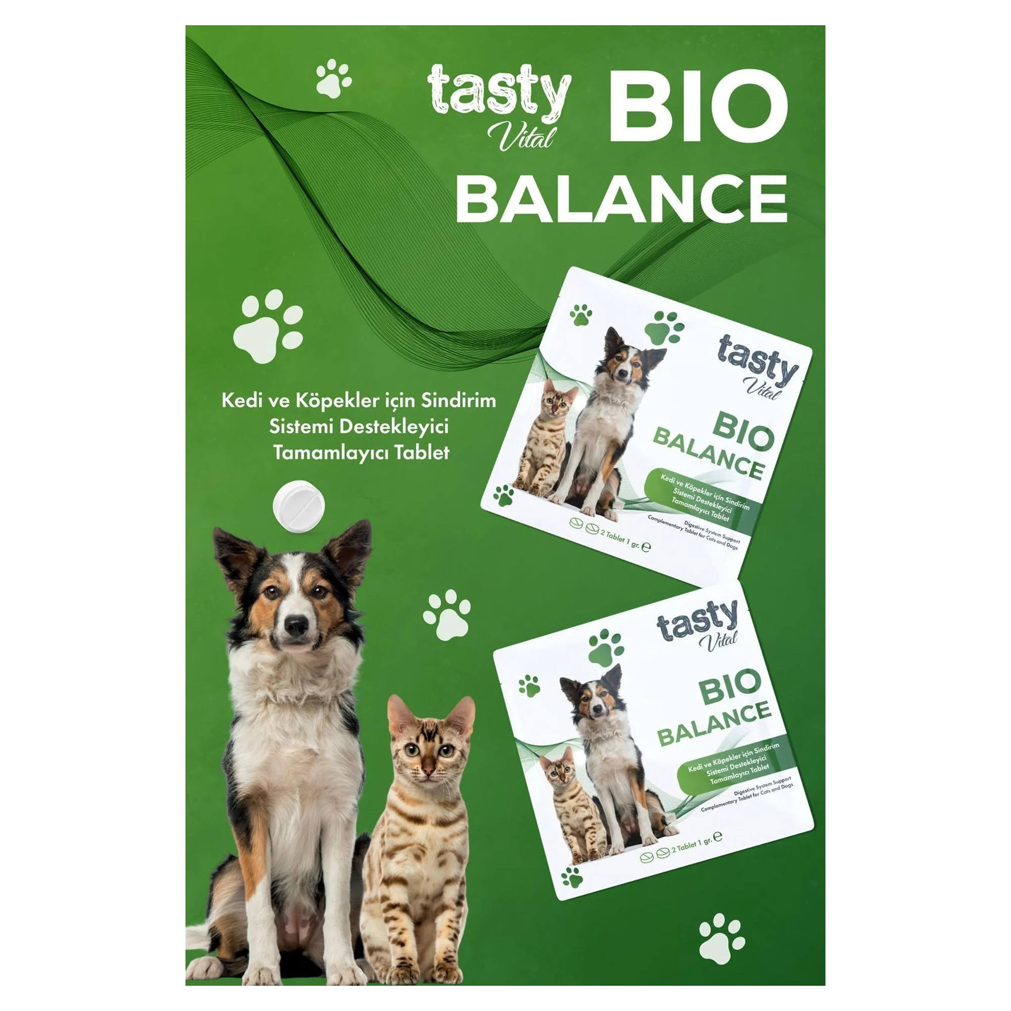 Tasty Vital Bio Balance Sindirim Sistemi Destekleyici Tablet 2 Adet 1 G — Takviye ve Vitaminler, 5 g — Görsel 3