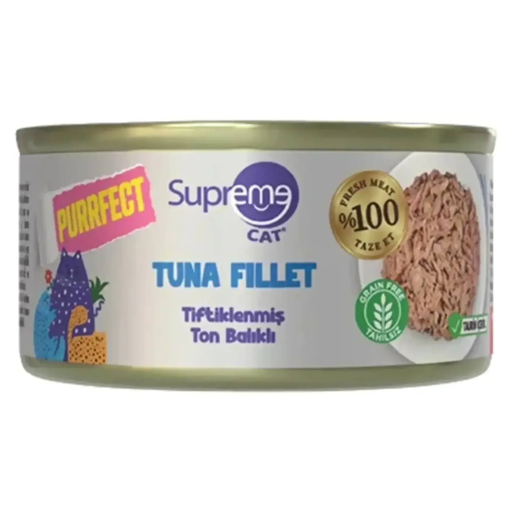 Supreme Cat Supreme Purrfect Tiftiklenmiş Ton Balıklı Konserve Kedi Maması 70 G