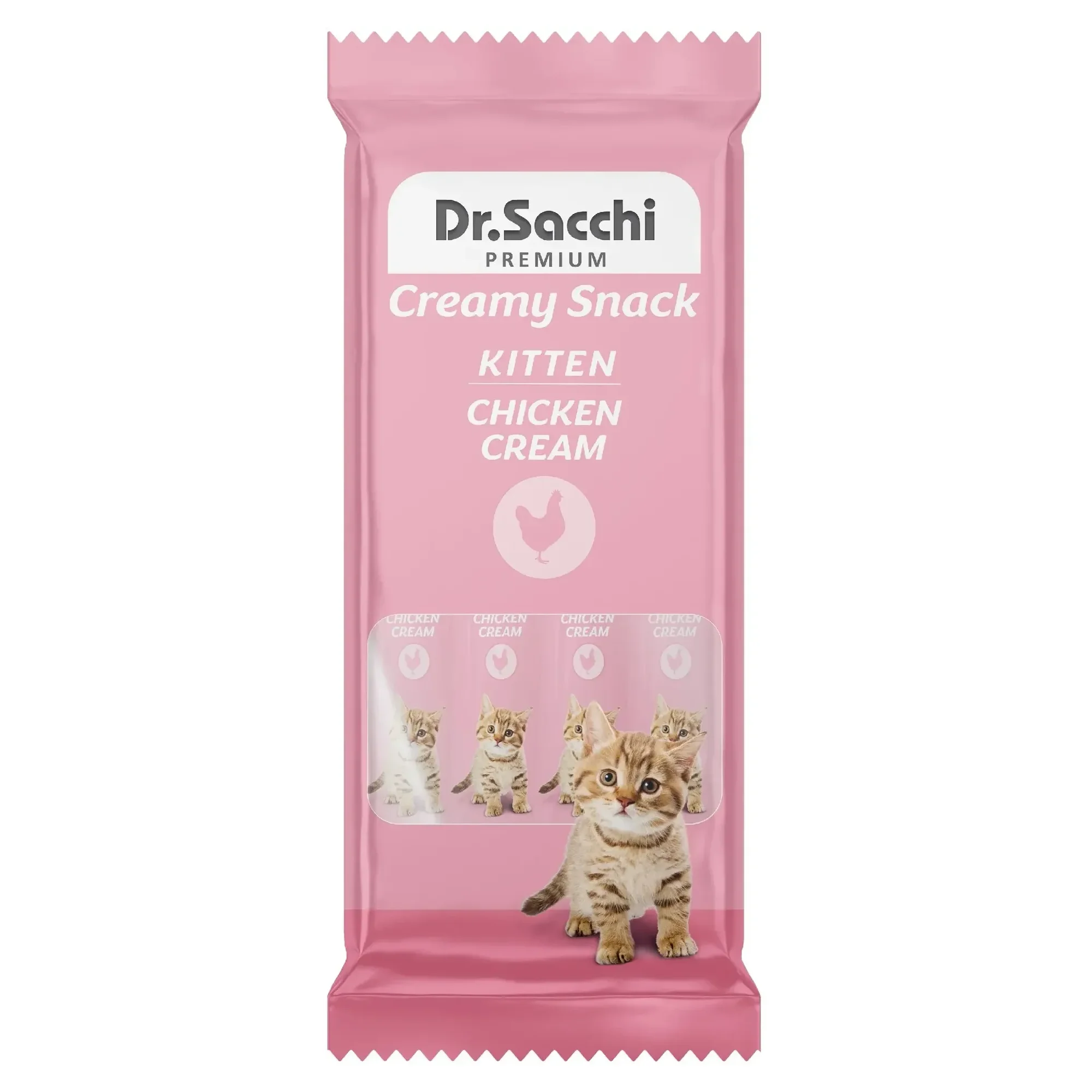 Dr.Sacchi Creamy Snack Tavuklu Sıvı Yavru Kedi Ödülü 4'lü Paket