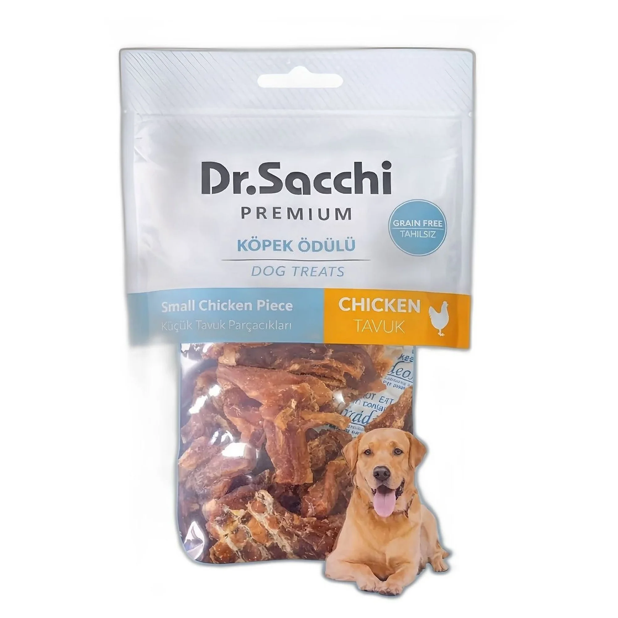Dr.Sacchi Dr.Sacchi Premium Tahılsız Küçük Tavuk Parçacıklı Köpek Ödülü 100 G