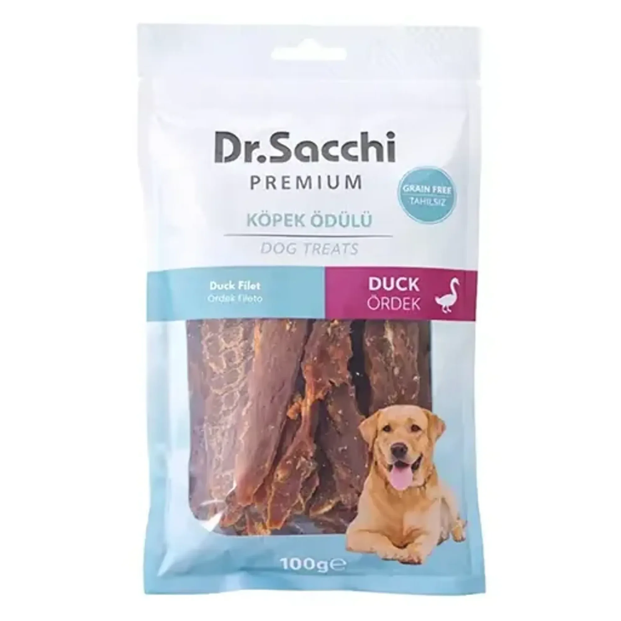 Dr.Sacchi Premium Tahılsız Ördekli Fileto Köpek Ödülü 100 G