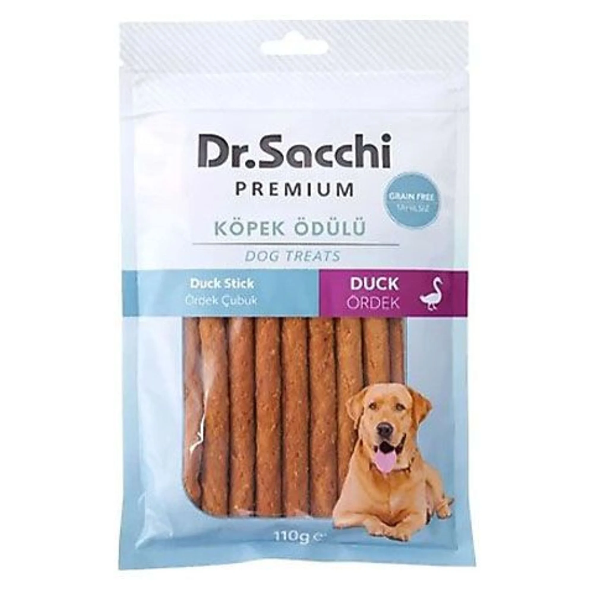 Dr.Sacchi Premium Tahılsız Ördekli Çubuk Köpek Ödülü 10'lu 110 G