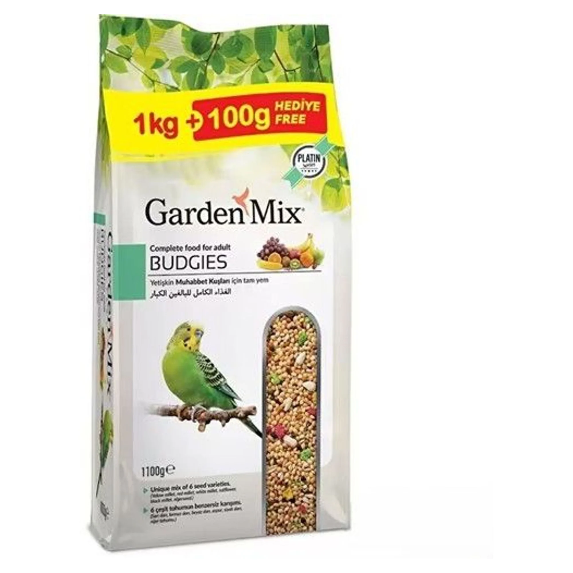 Garden Mix Garden Mix Platin Meyveli Muhabbet Kuş Yemi 1.1KG