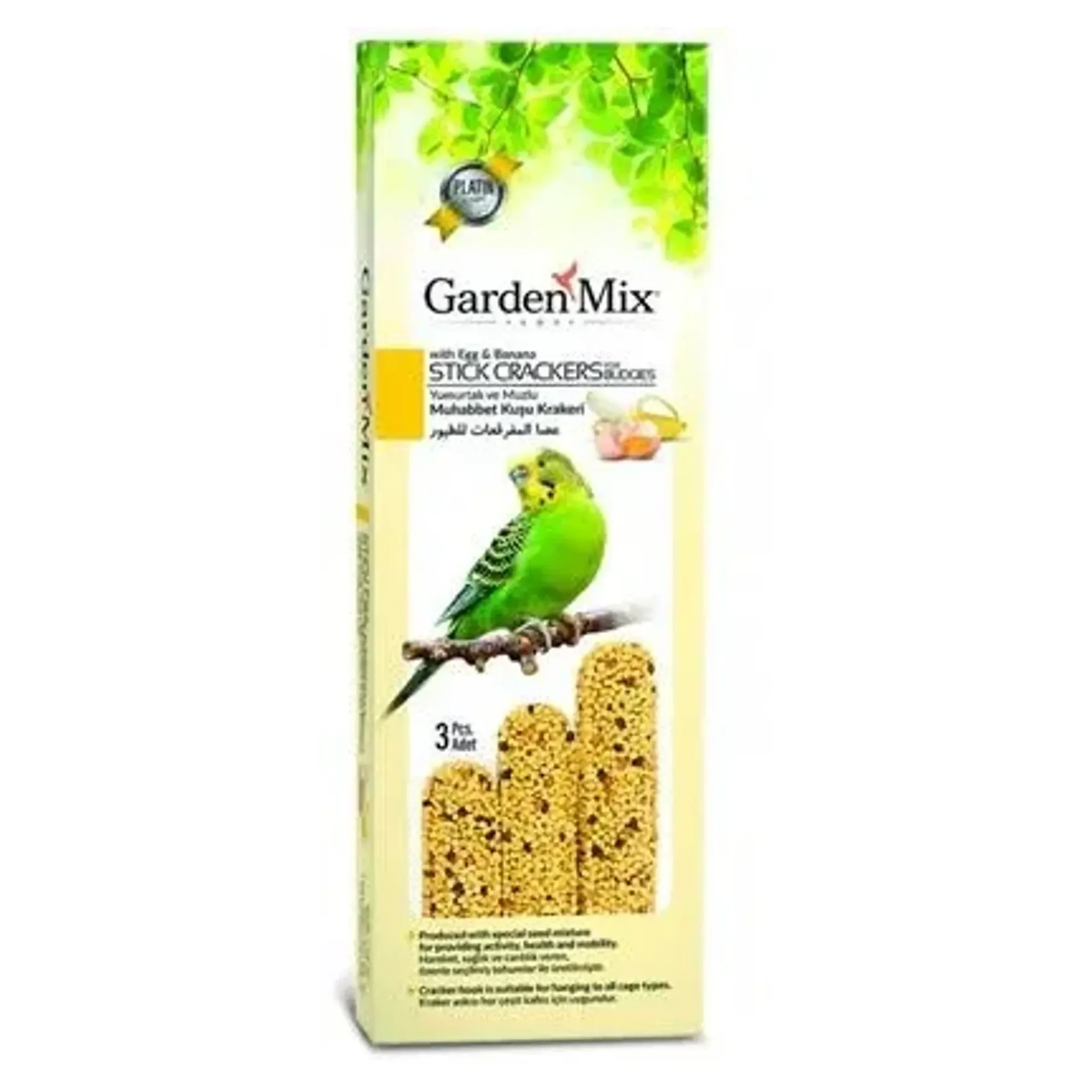 Garden Mix Garden Mix Platin Muzlu Yumurtalı Kuş Krakeri 3’lü
