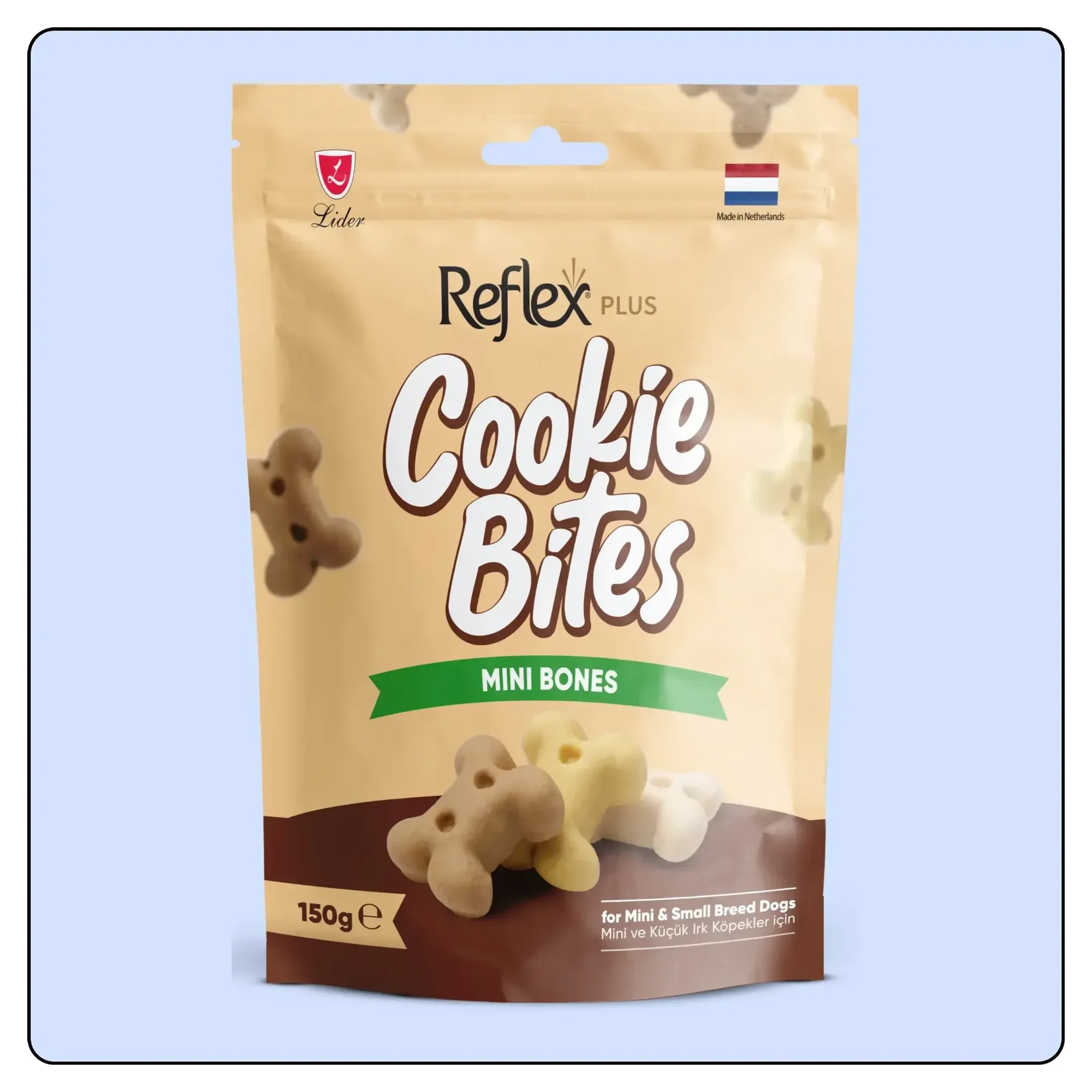 Reflex Plus Mini Bones Mini ve Küçük Irk Yetişkin Köpek Ödül Maması 150 G